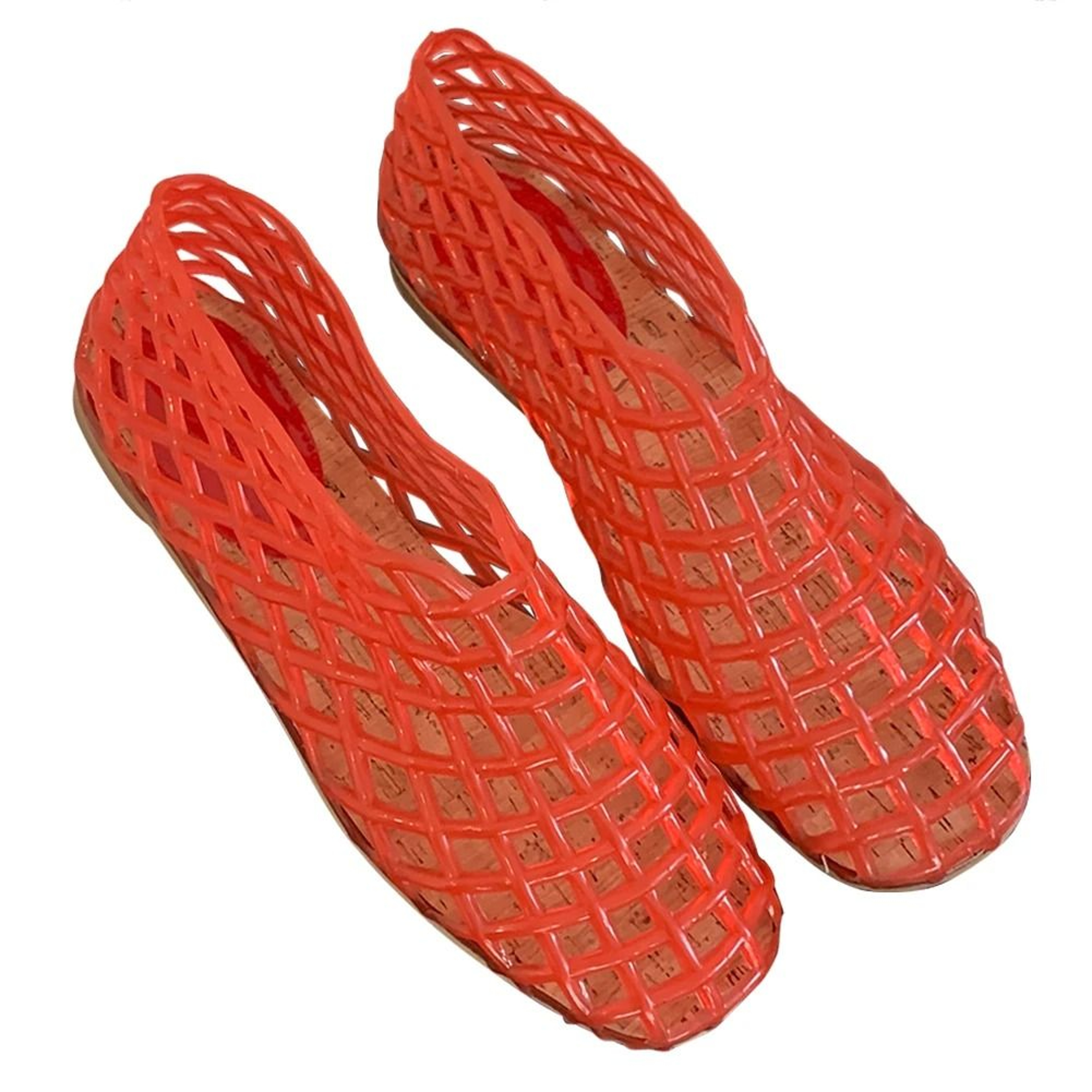 Women Mesh Jelly Ballet Flats Hollow Square Toe Summer Beach Shoes 9