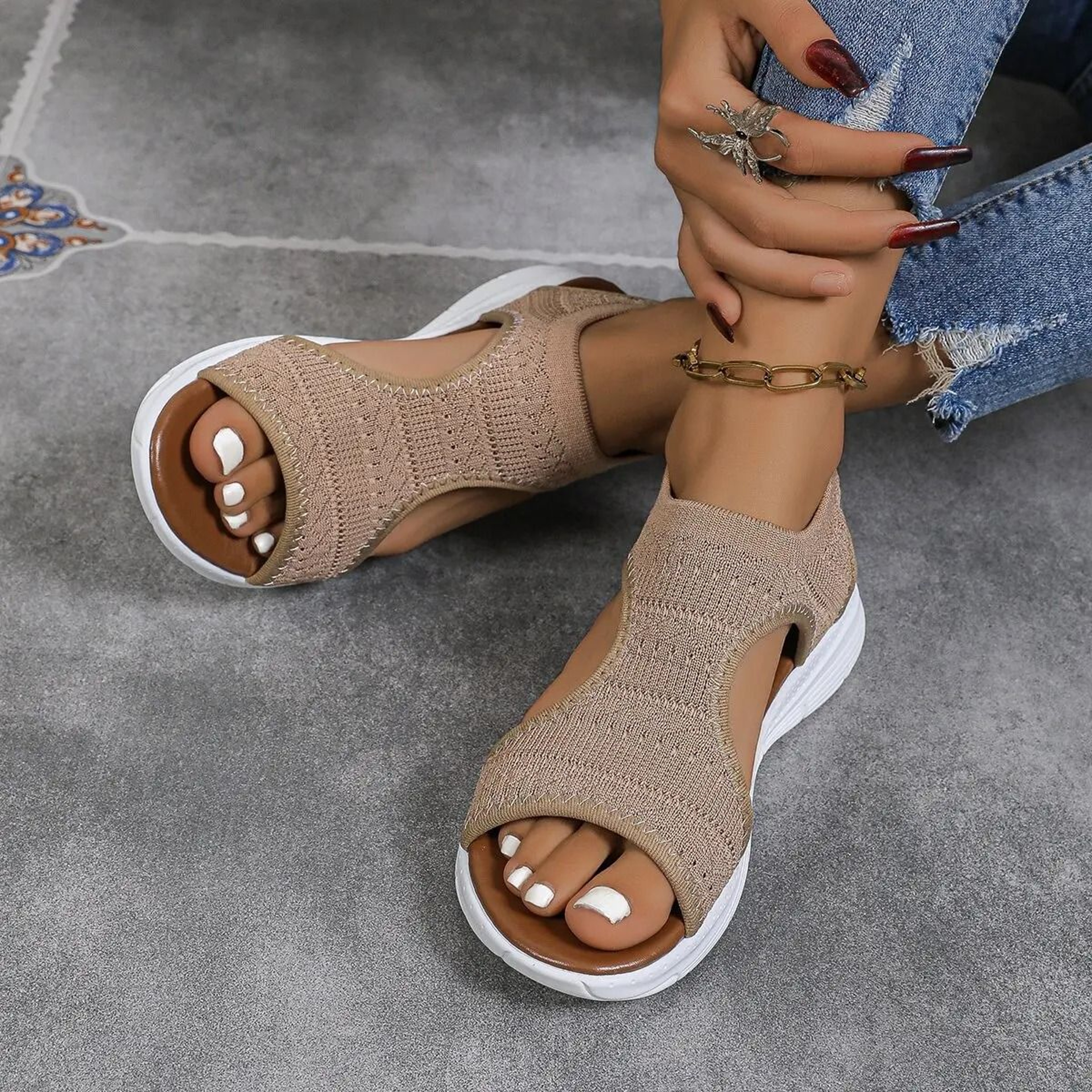 Womens Comfort Platform Wedge Sandals Casual Summer Beach Walking Shoes 8