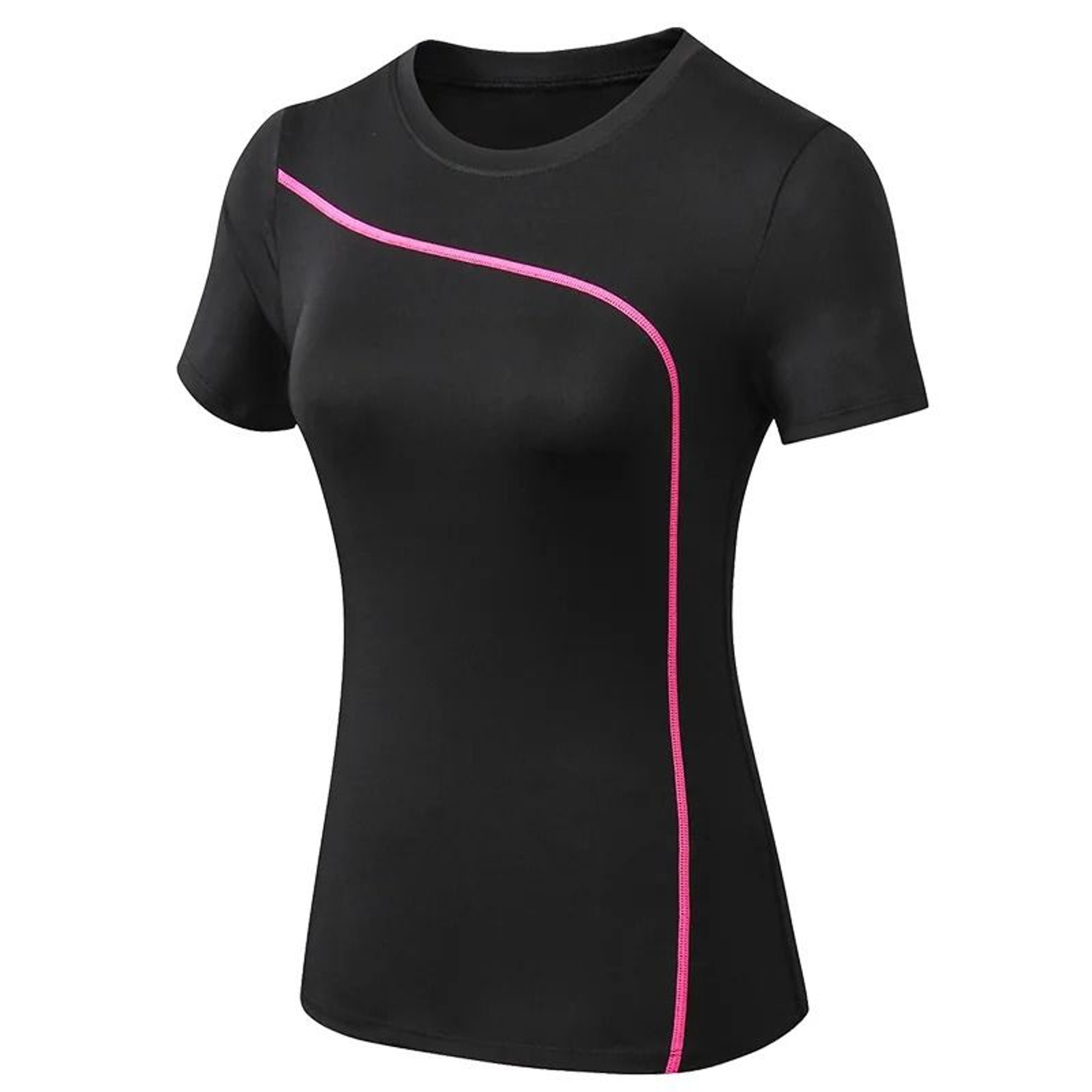 Quick Dry Stretch Slim Fit Yoga Top For Women Short Sleeve Sports Fitness T Shirt 5