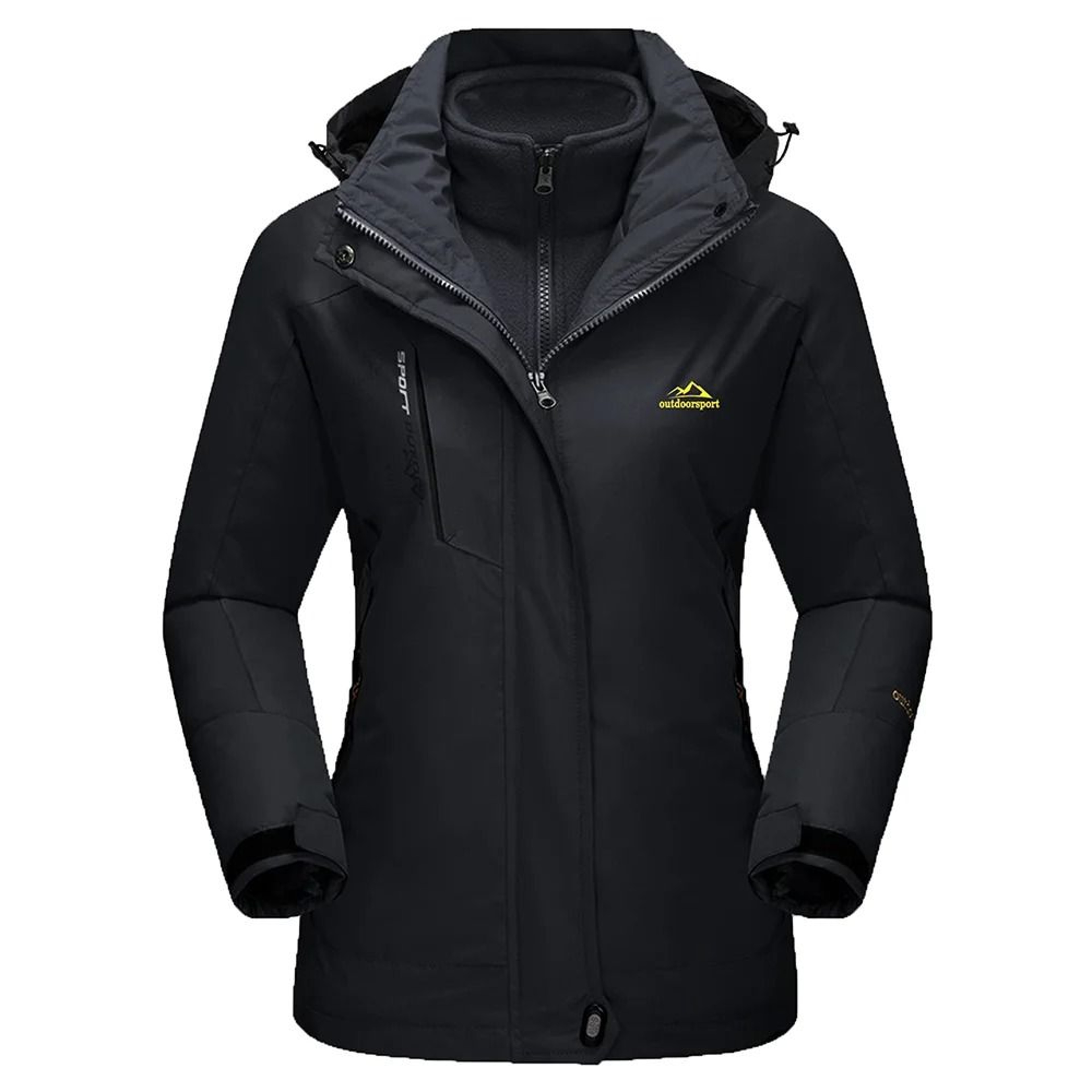 TACVASEN 3in1 Waterproof Fleece Jacket Women Rain Ski Parka 7