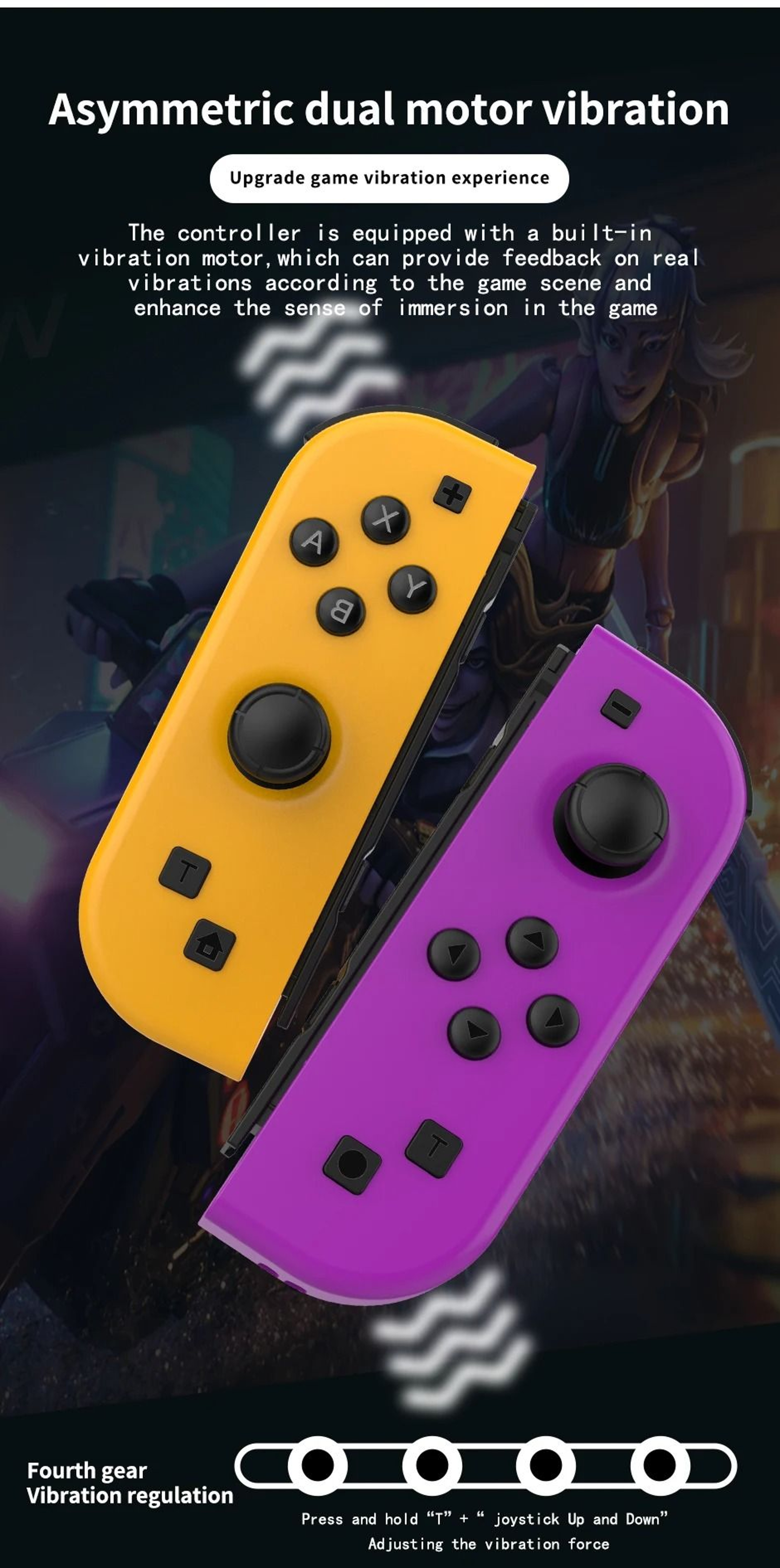 Wireless Joy Pad Controllers For Nintendo Switch With Turbo And Wake Up Function 2