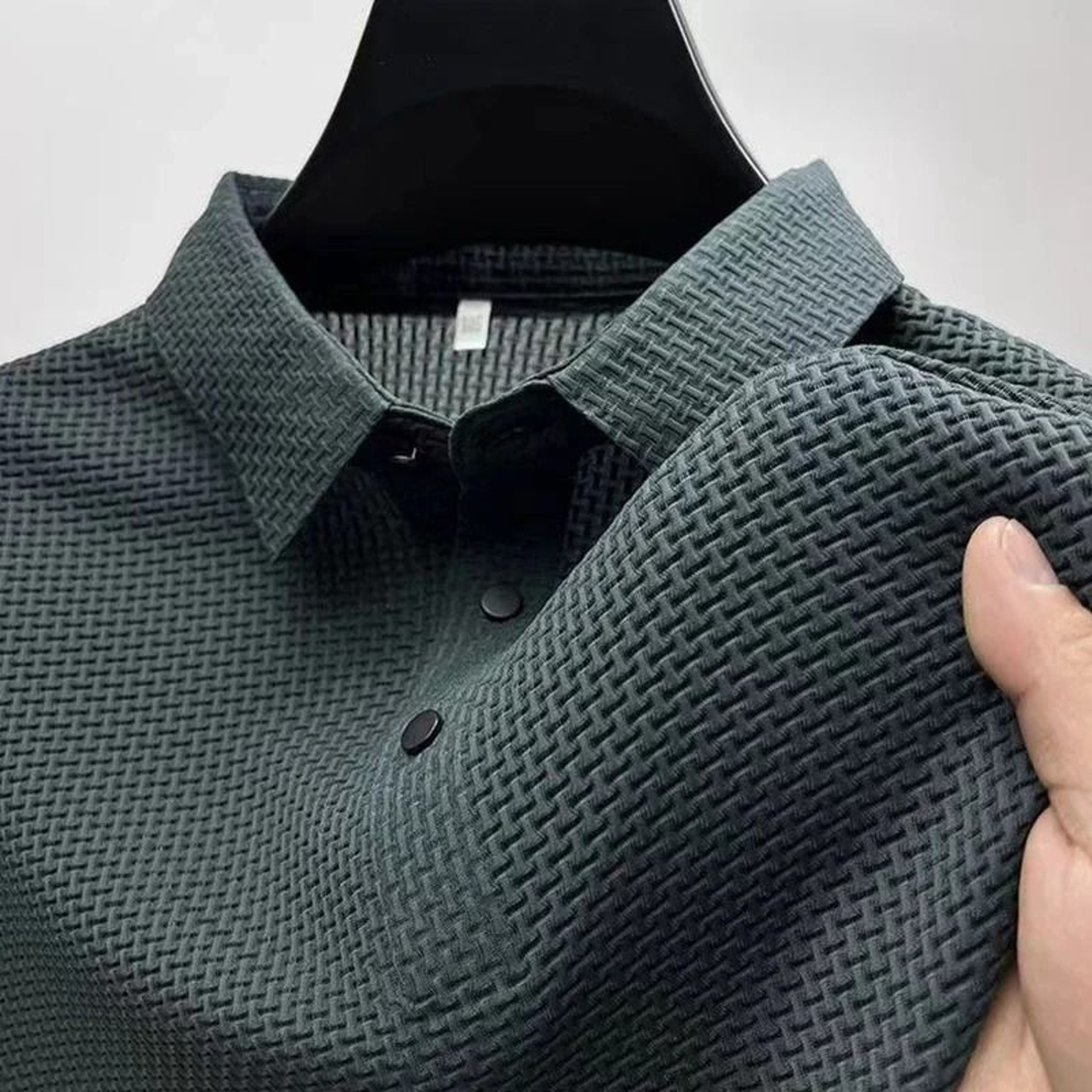 Mens Business Casual Polo Shirt Solid Color Short Sleeve Summer Breathable Comfortable Top 9
