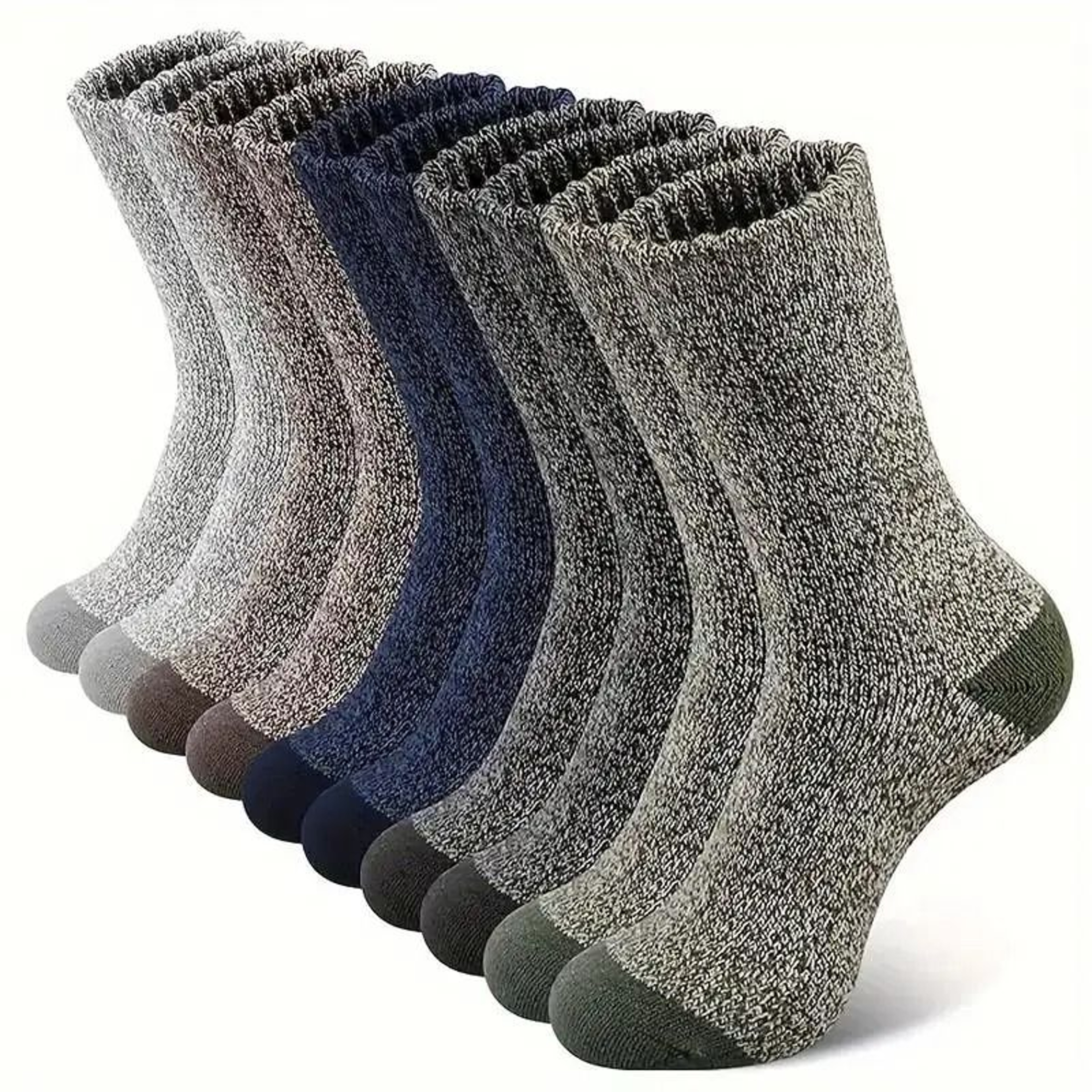 5 Pairs Merino Wool Thermal Hiking Socks For Men  Thick Warm Winter Cold Weather Outdoor Socks 6