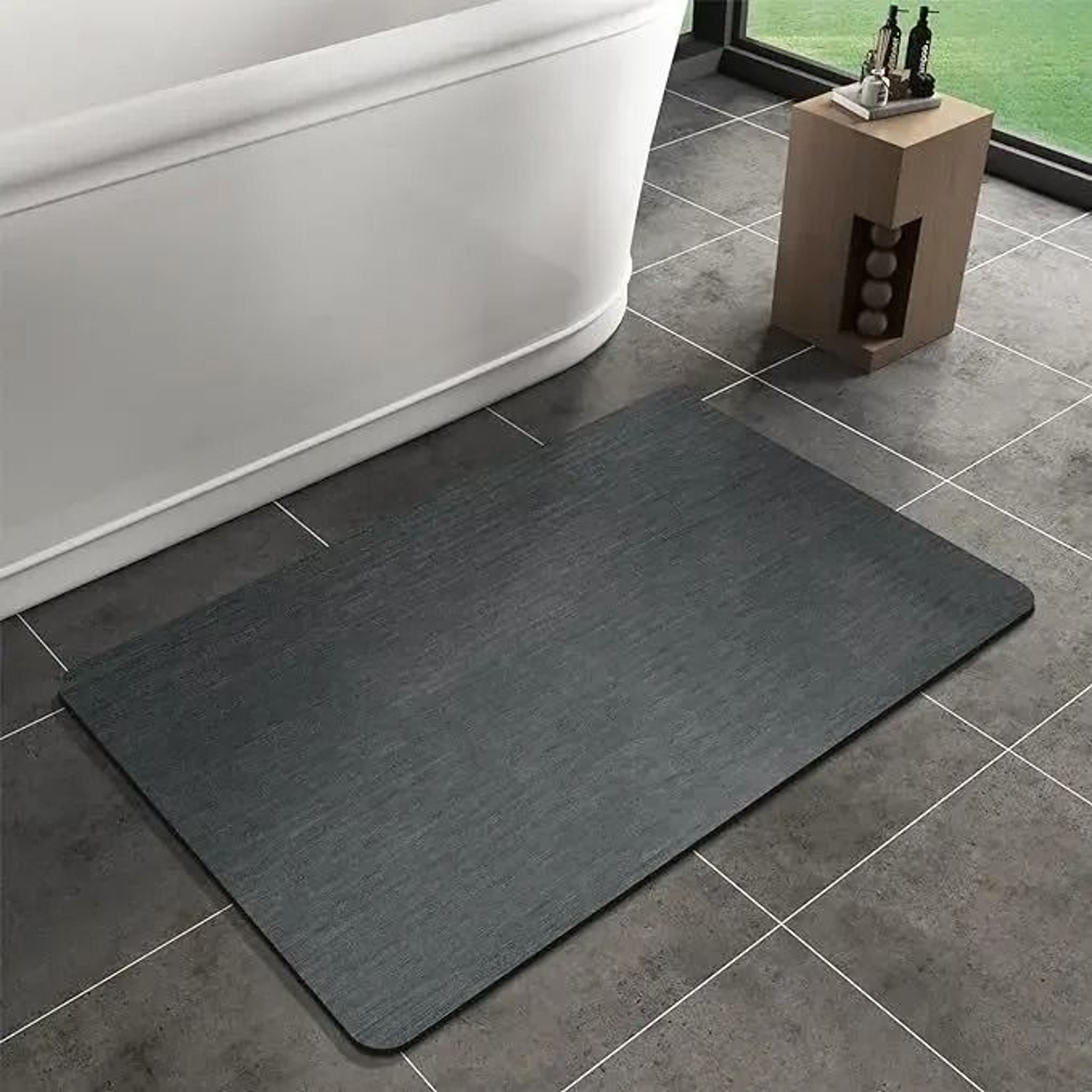 Super Absorbent Bathroom Rug Ultra Thin Diatom Mud Bath Mat With Non Slip Rubber Backing And Quick  10