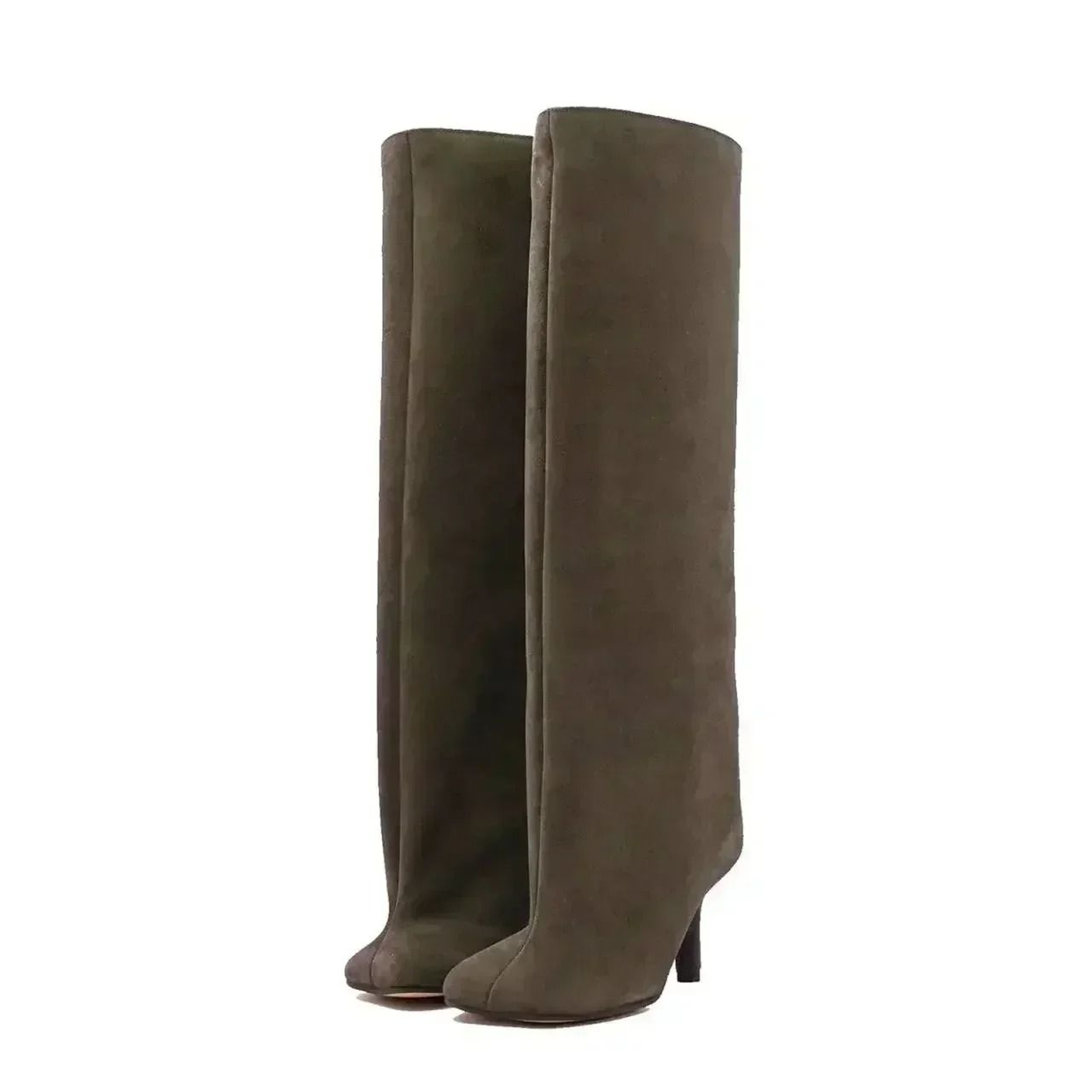 Womens Knee High Boots With 6cm Slim High Heels Round Toe Fashion Long Boots For Autumn And Winter 0