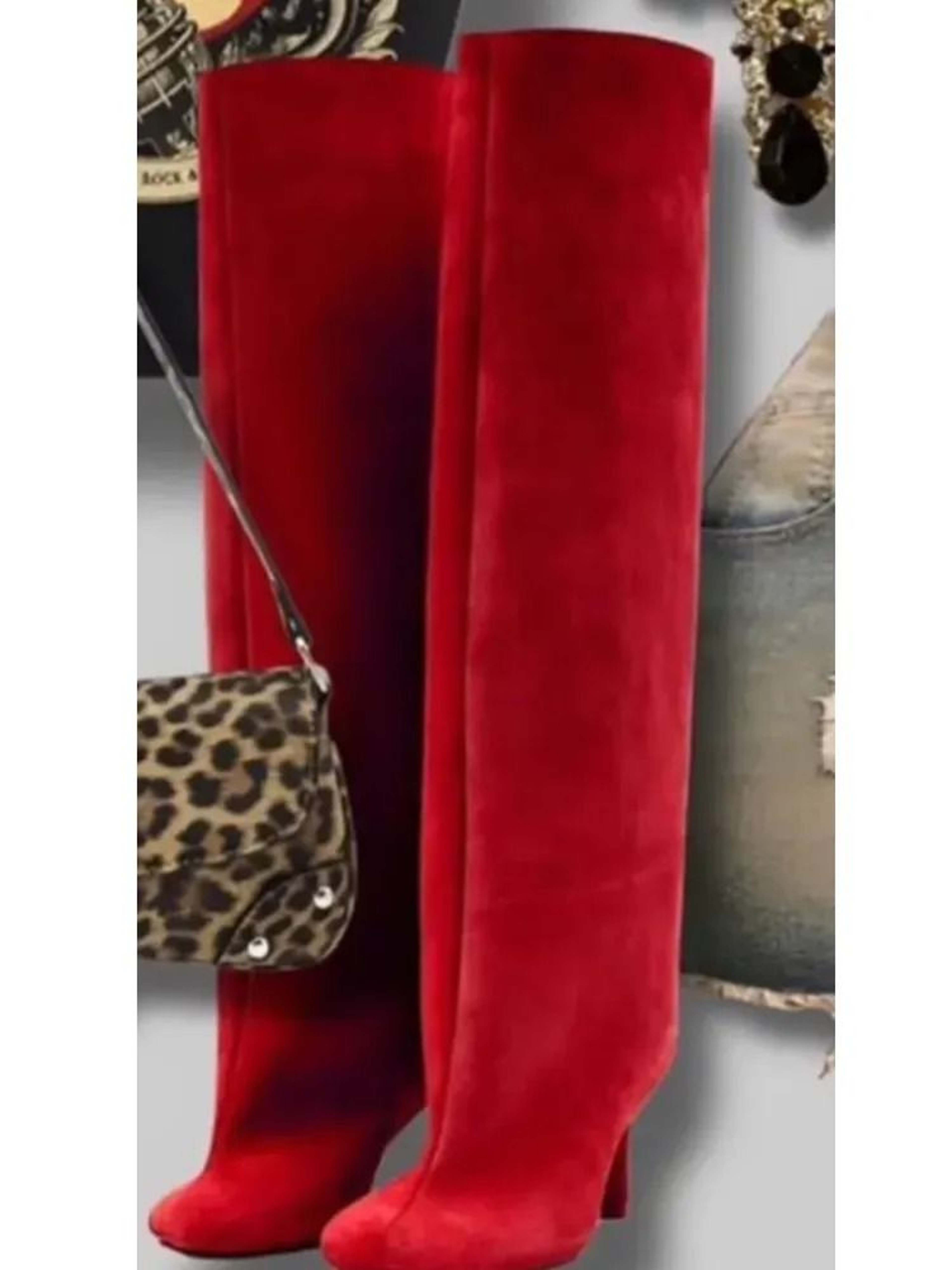 Womens Knee High Boots With 6cm Slim High Heels Round Toe Fashion Long Boots For Autumn And Winter 5