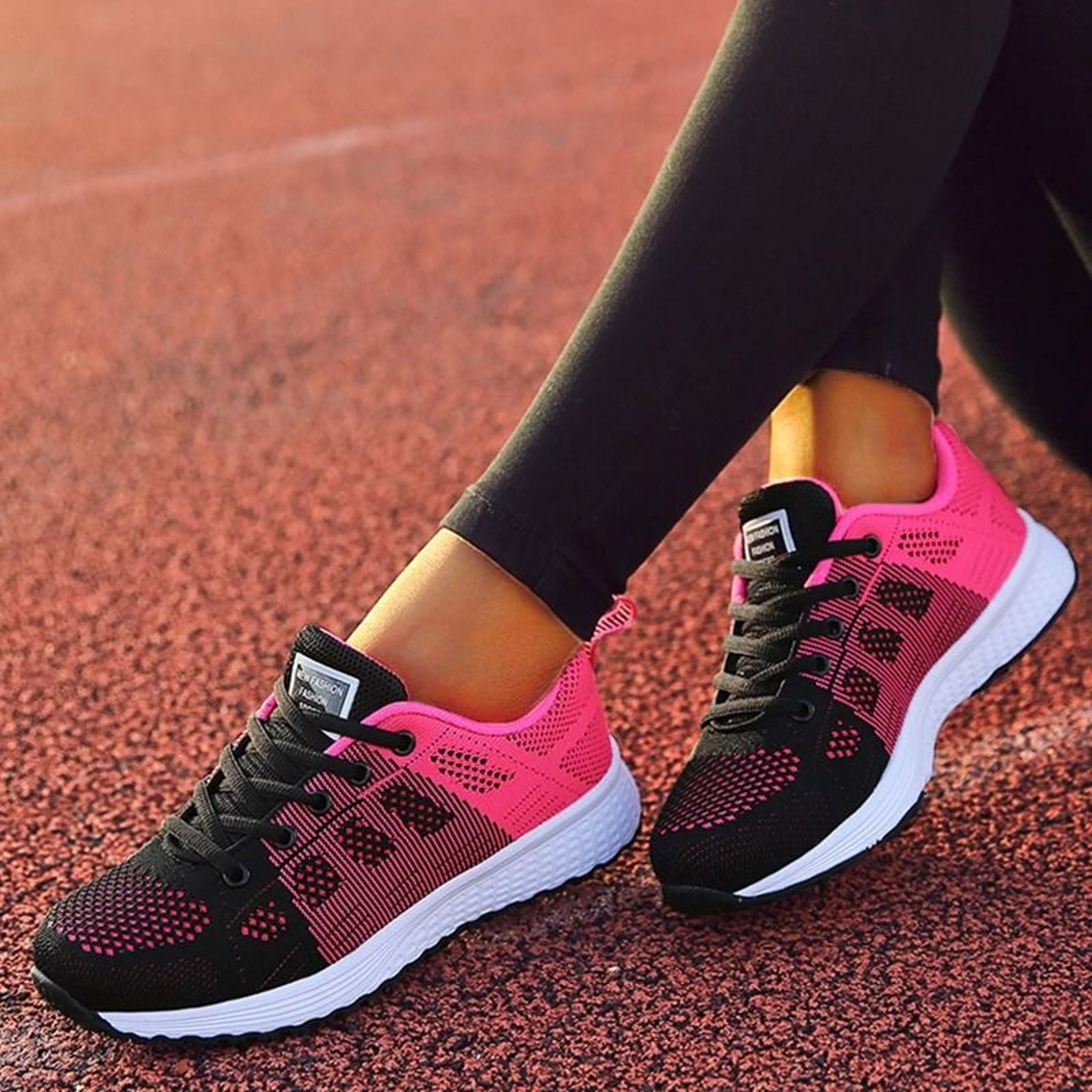 Womens Casual Lace Up Flat Sneakers Soft Comfortable Walking Shoes Plus Size Available 2