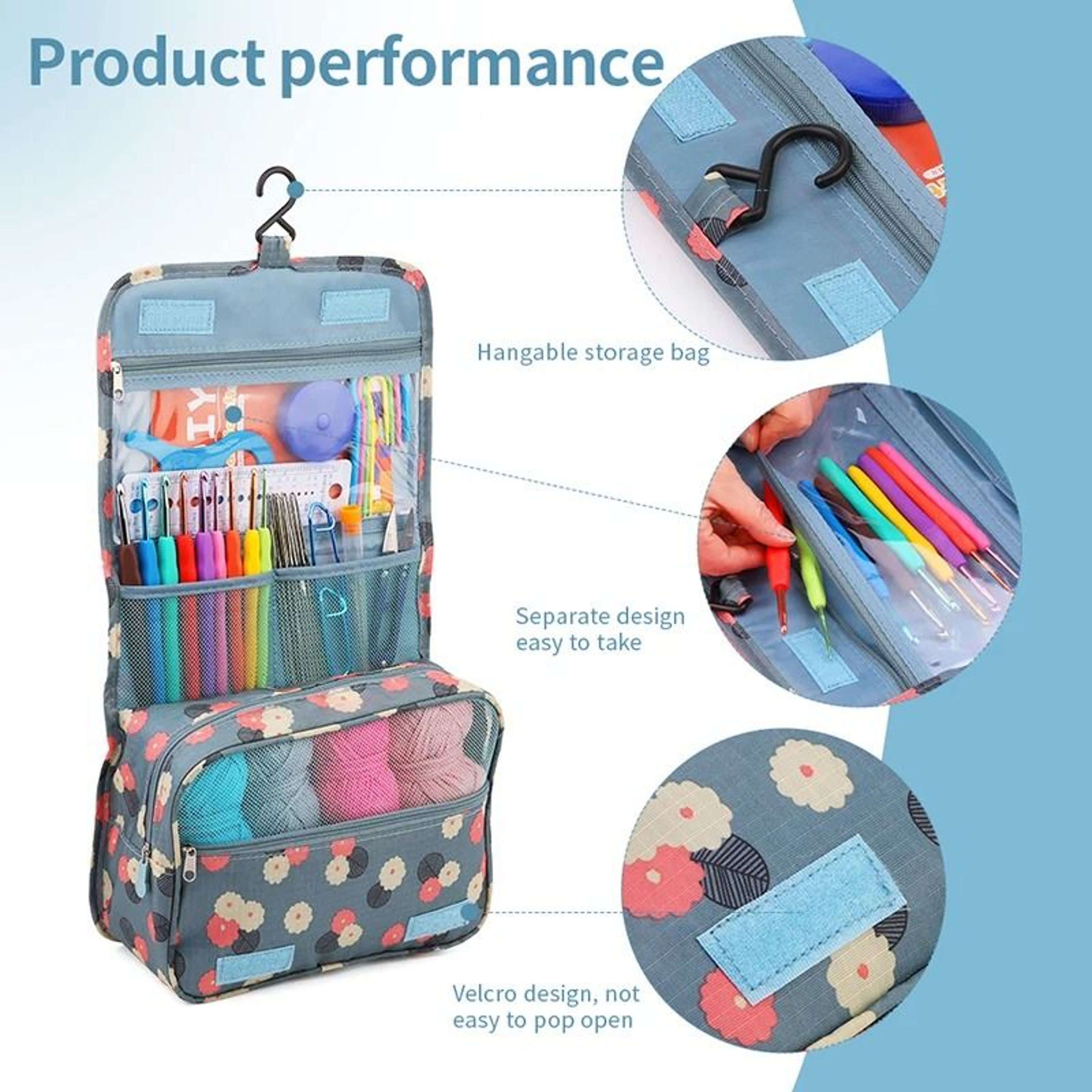 Knitting And Crochet Hook Set With Needles Markers And Storage Bag 2