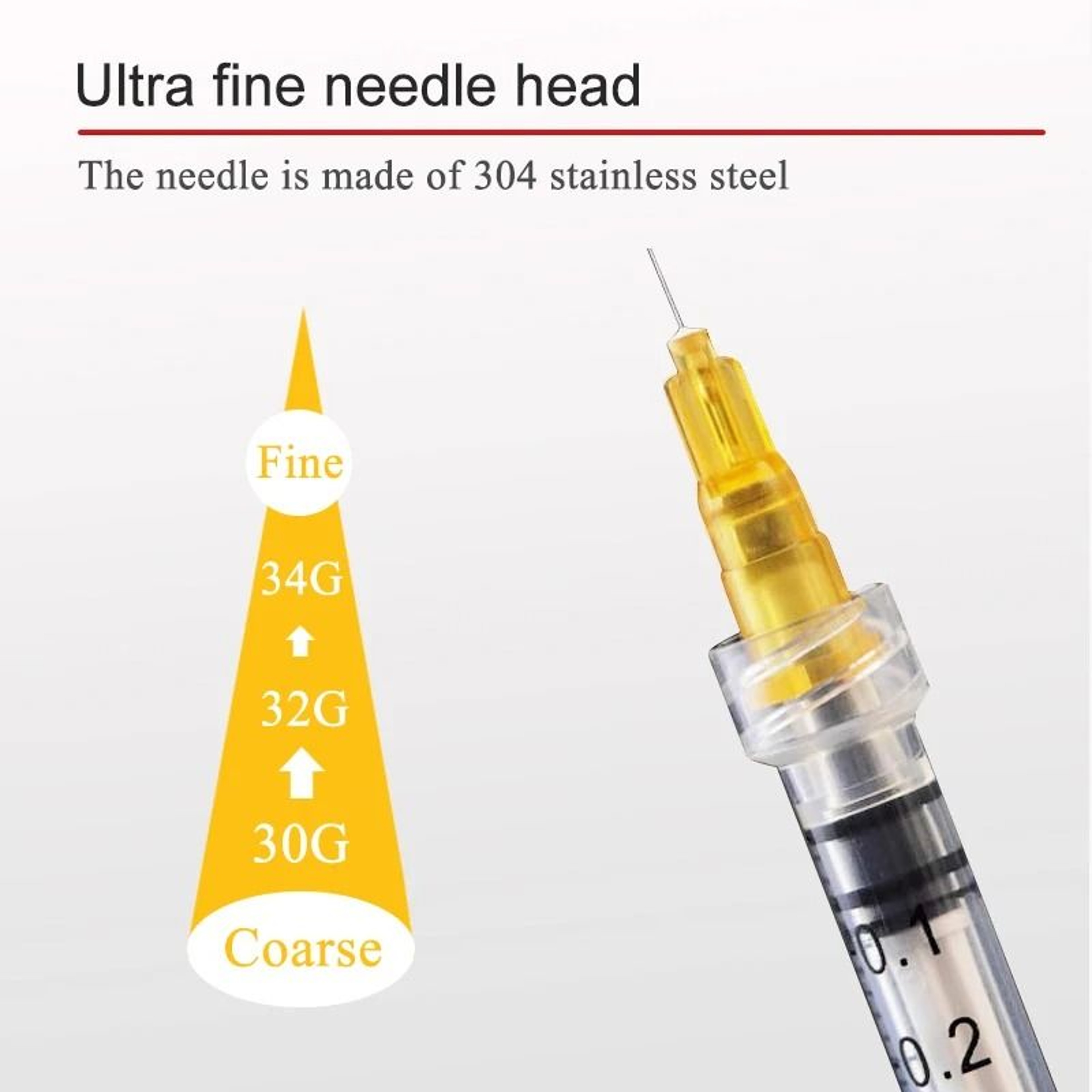34G Disposable Small Needle For Cosmetic Use 15mm 25mm 4mm 2