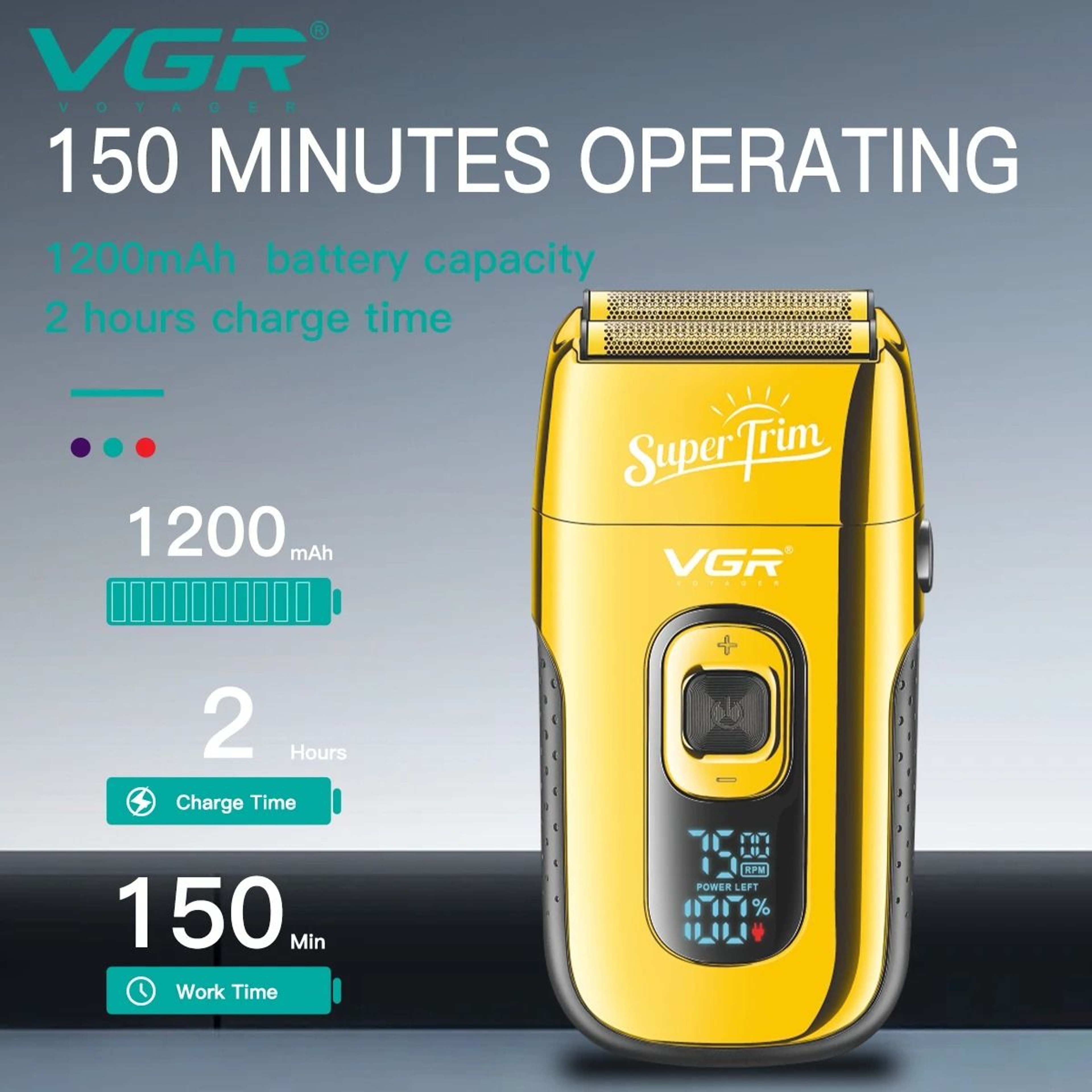 VGR V332 Professional Beard Trimmer Electric Shaver For Men 2