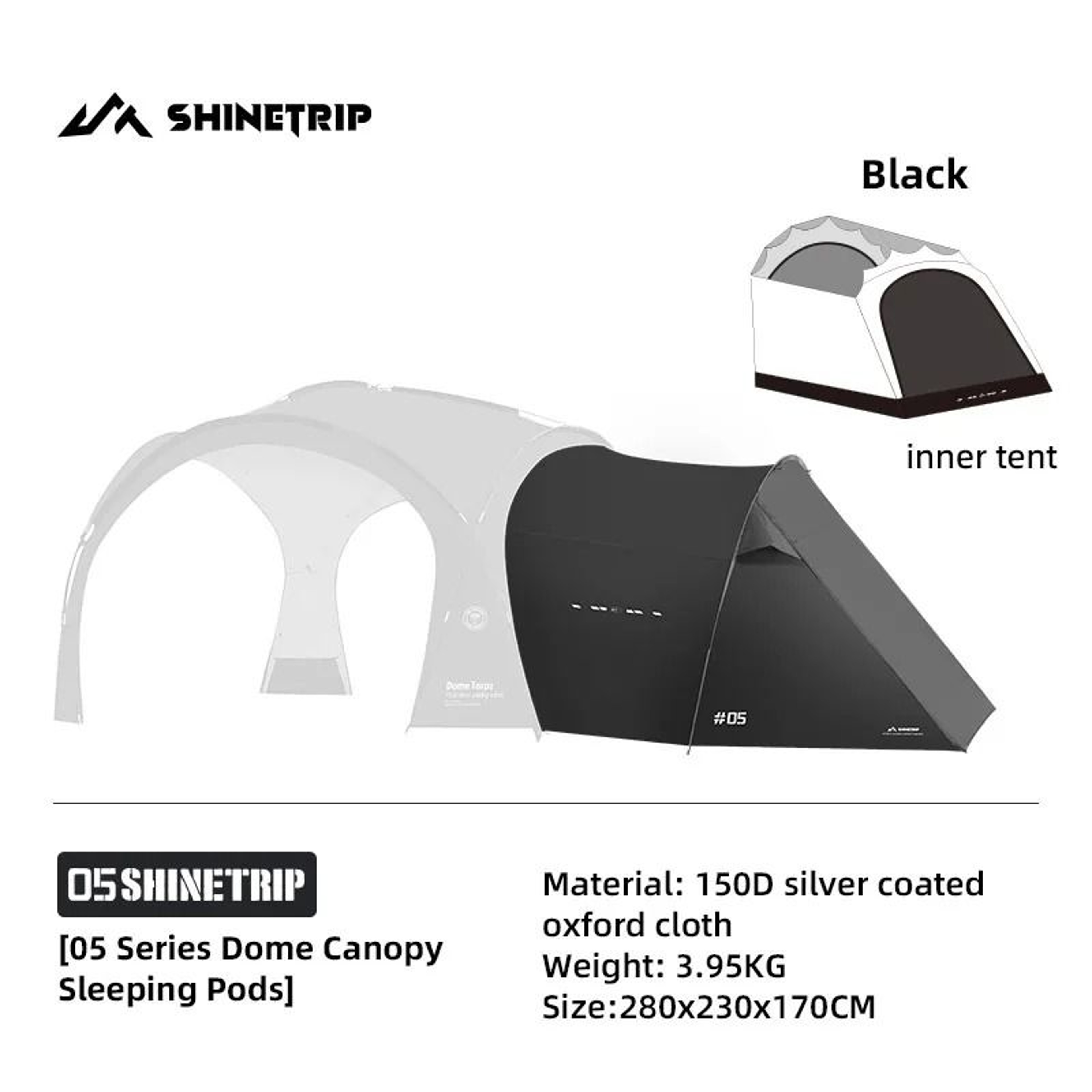 ShineTrip Outdoor Camping Canopy Rainproof And Sunscreen Tent Sunshade With Optional Accessories 17