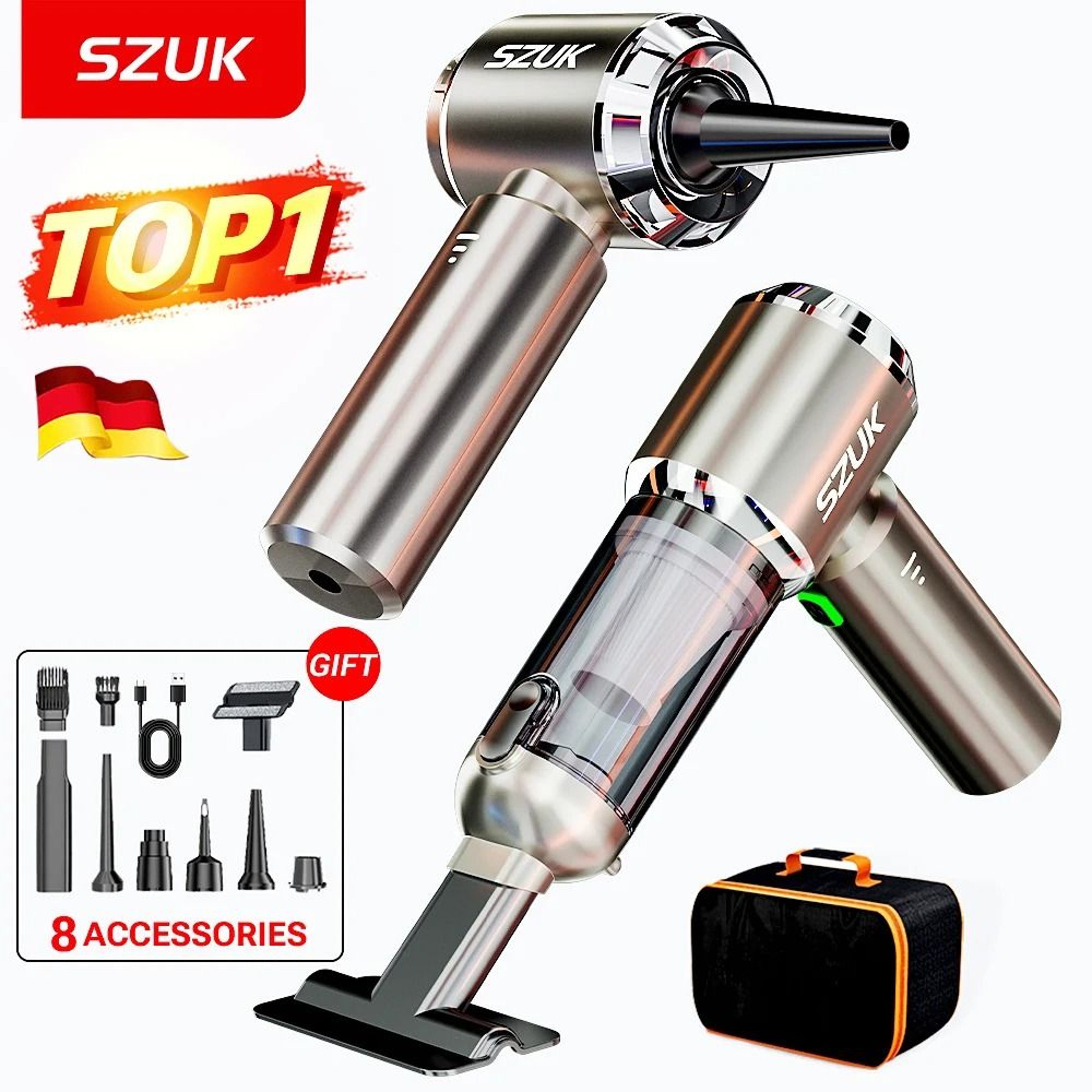 Mini Car Vacuum Cleaner 985000Pa Powerful Wireless Handheld Portable Cleaner 0