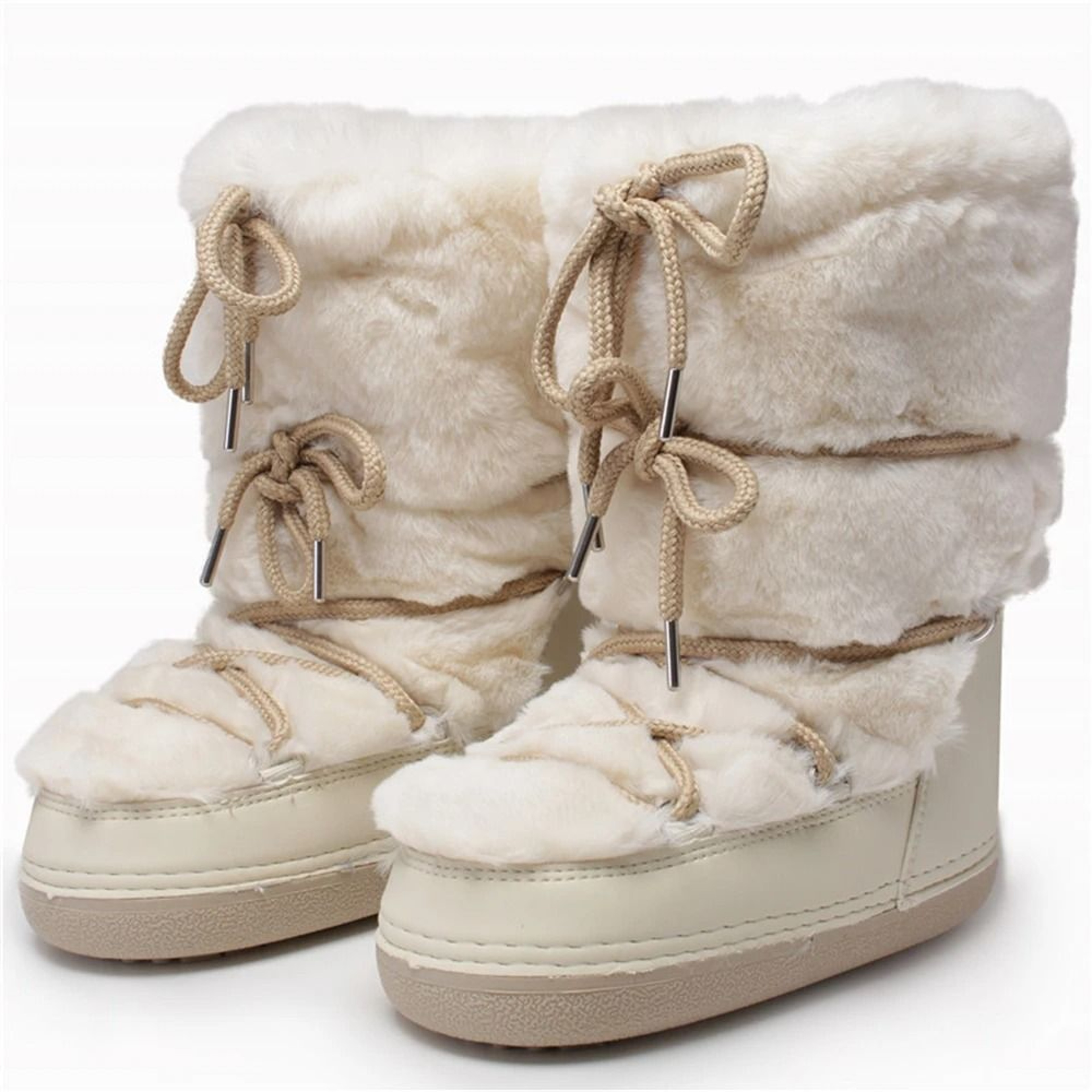 Womens Winter Snow Boots Fur Lined Waterproof Platform Ski Boots 8