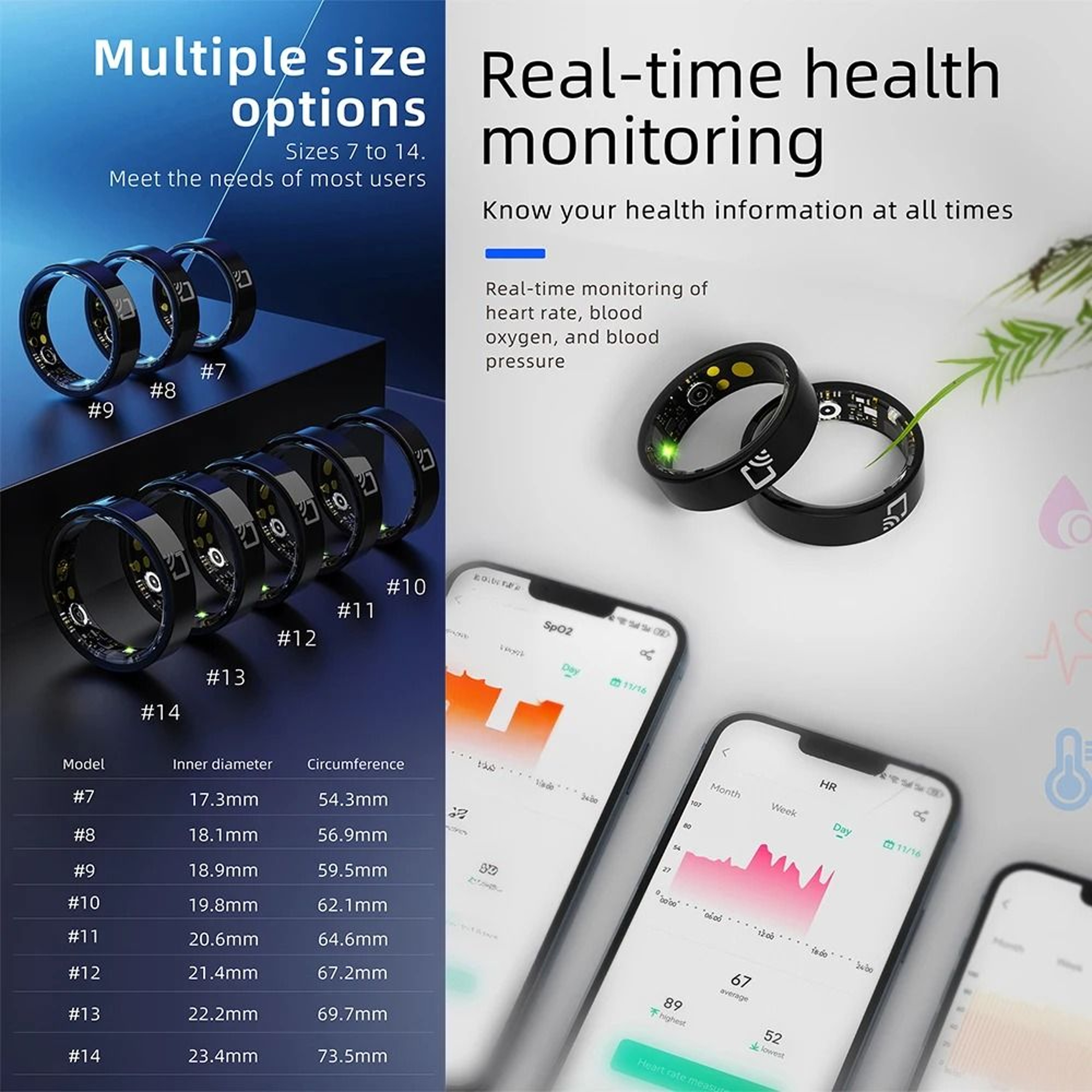 R20 Ceramic Smart Ring With NFC Access Control And Health Monitoring Features 3