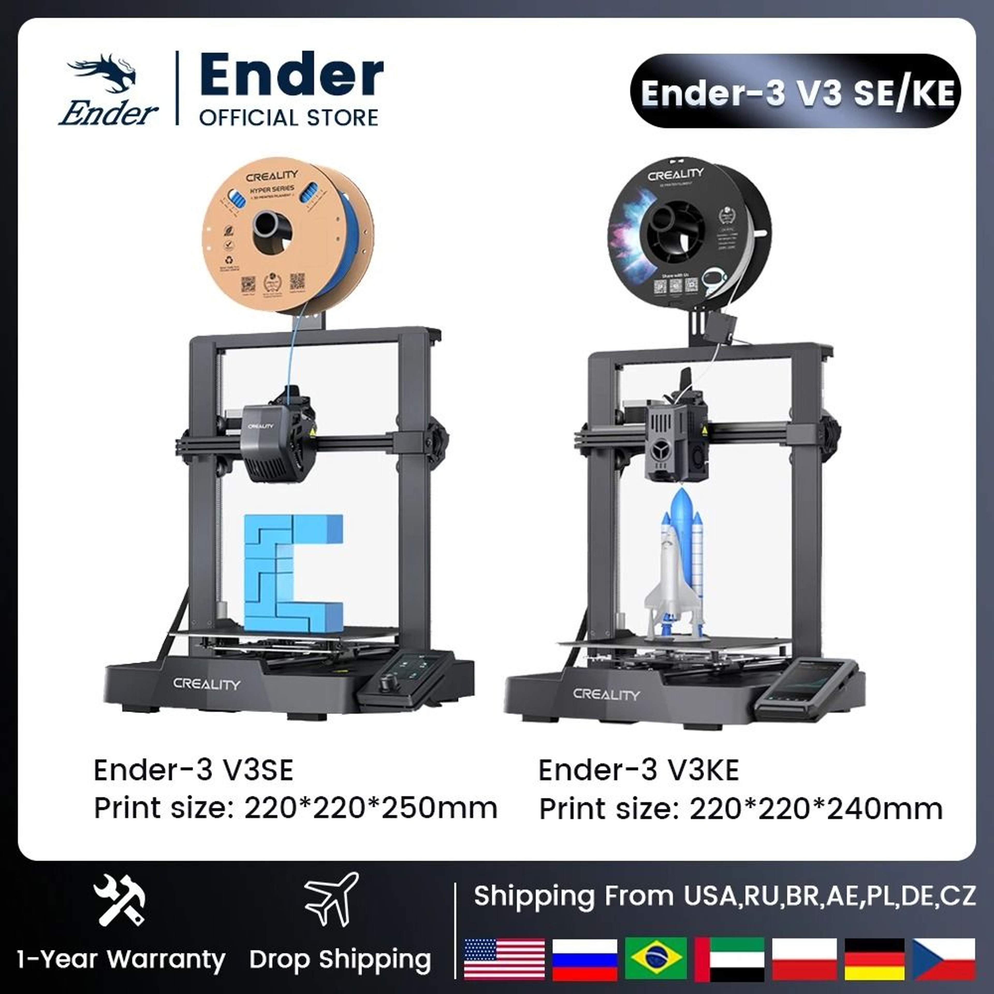 Creality Ender 3 V3 SE High Speed FDM 3D Printer 0