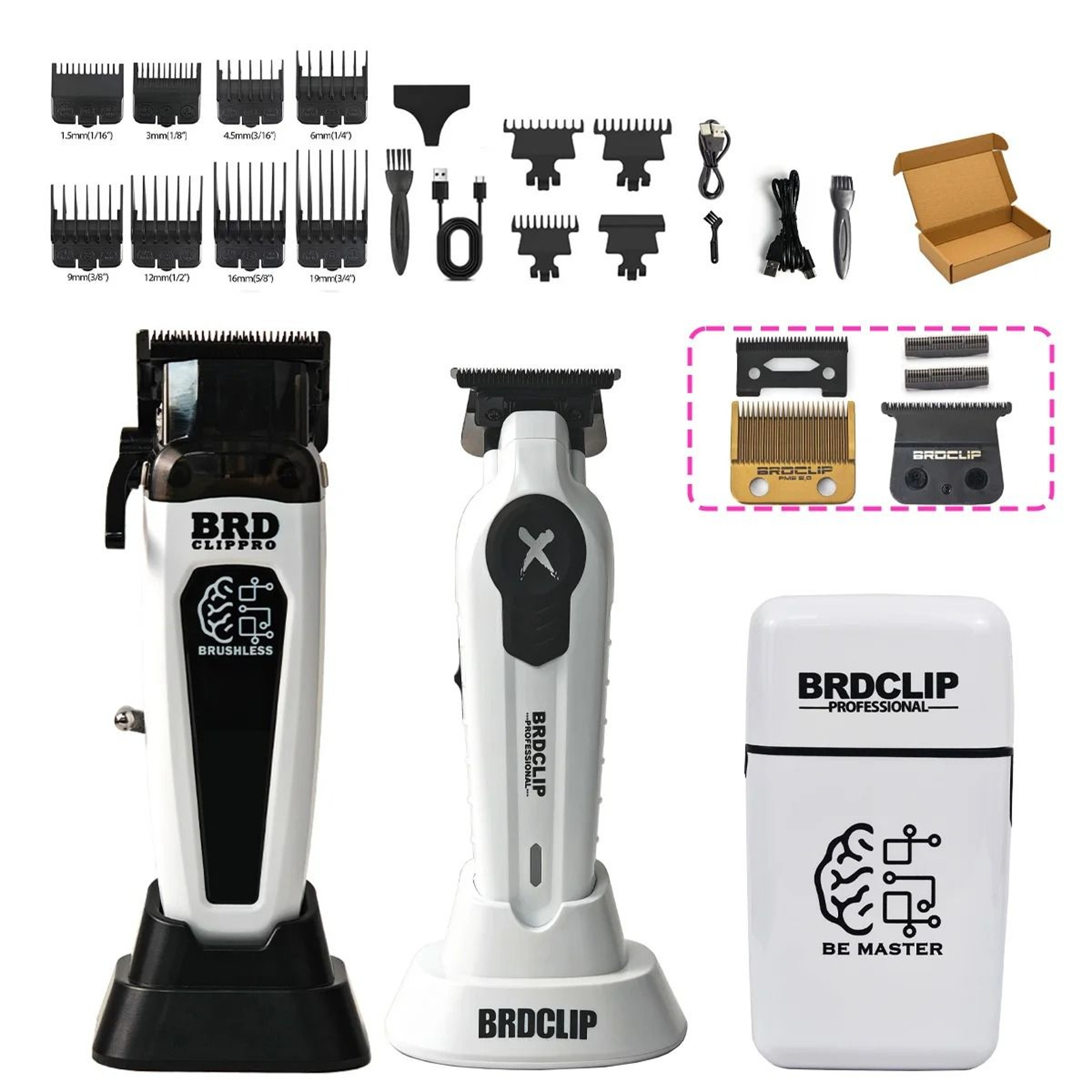 BRDCLIP X Series Professional Hair Clipper Trimmer And Shaver Set 29