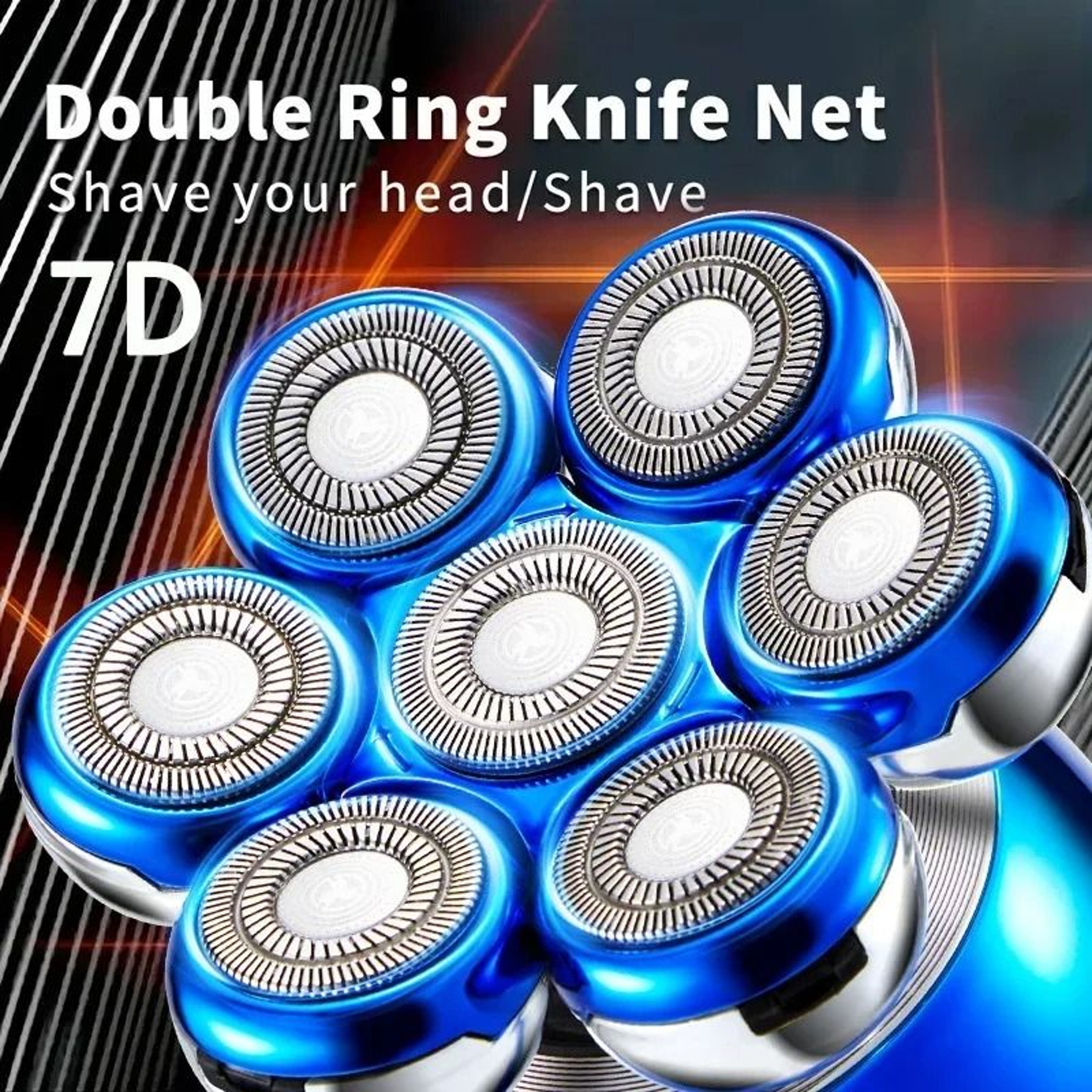Newest 5 In 1 Electric Shaver 7D Floating Cutter Head Bald Hair Clipper With Wireless Charging 1
