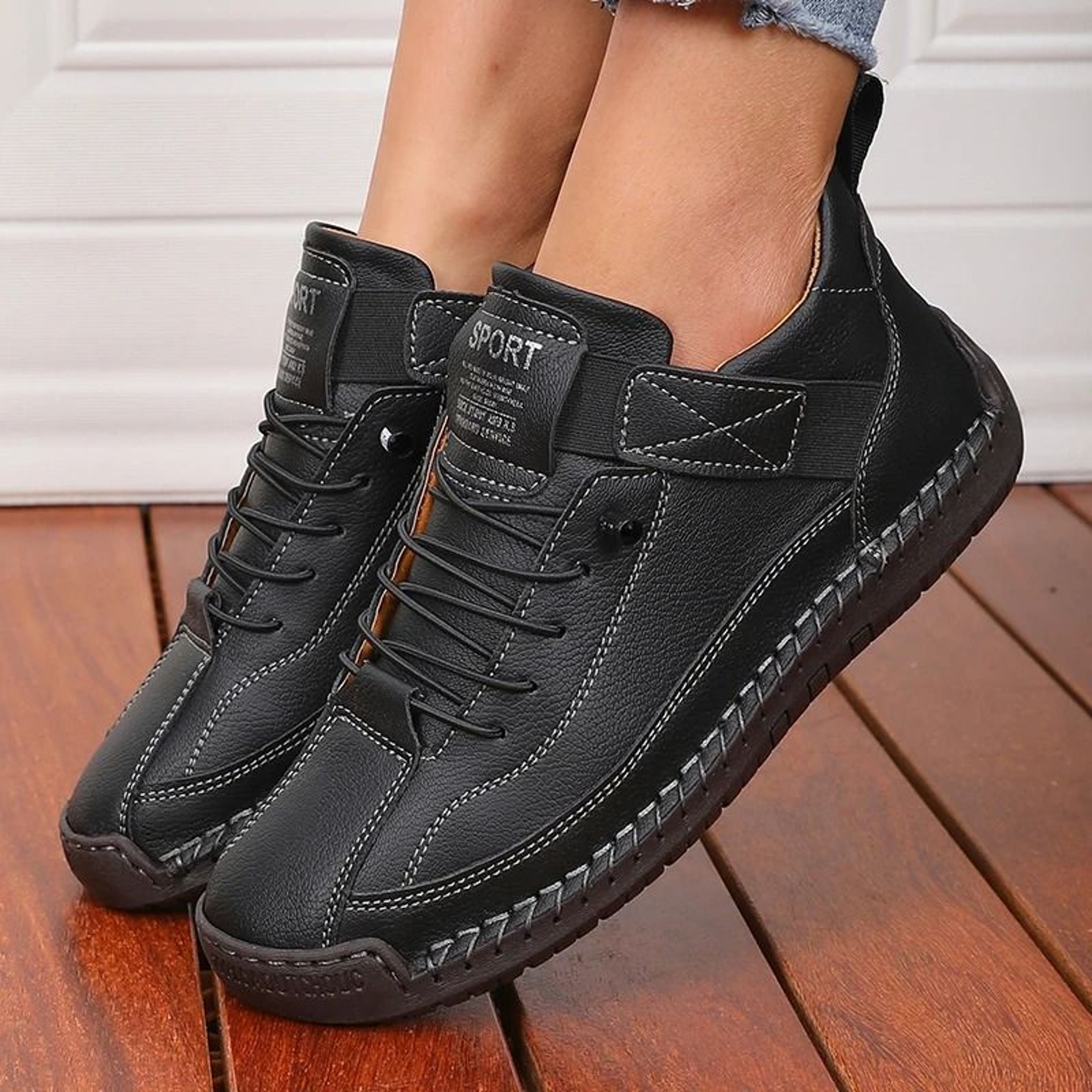 Womens Mid Top Boots Retro Anti Slip Workwear Shoes For Summer And Casual Fashion 8