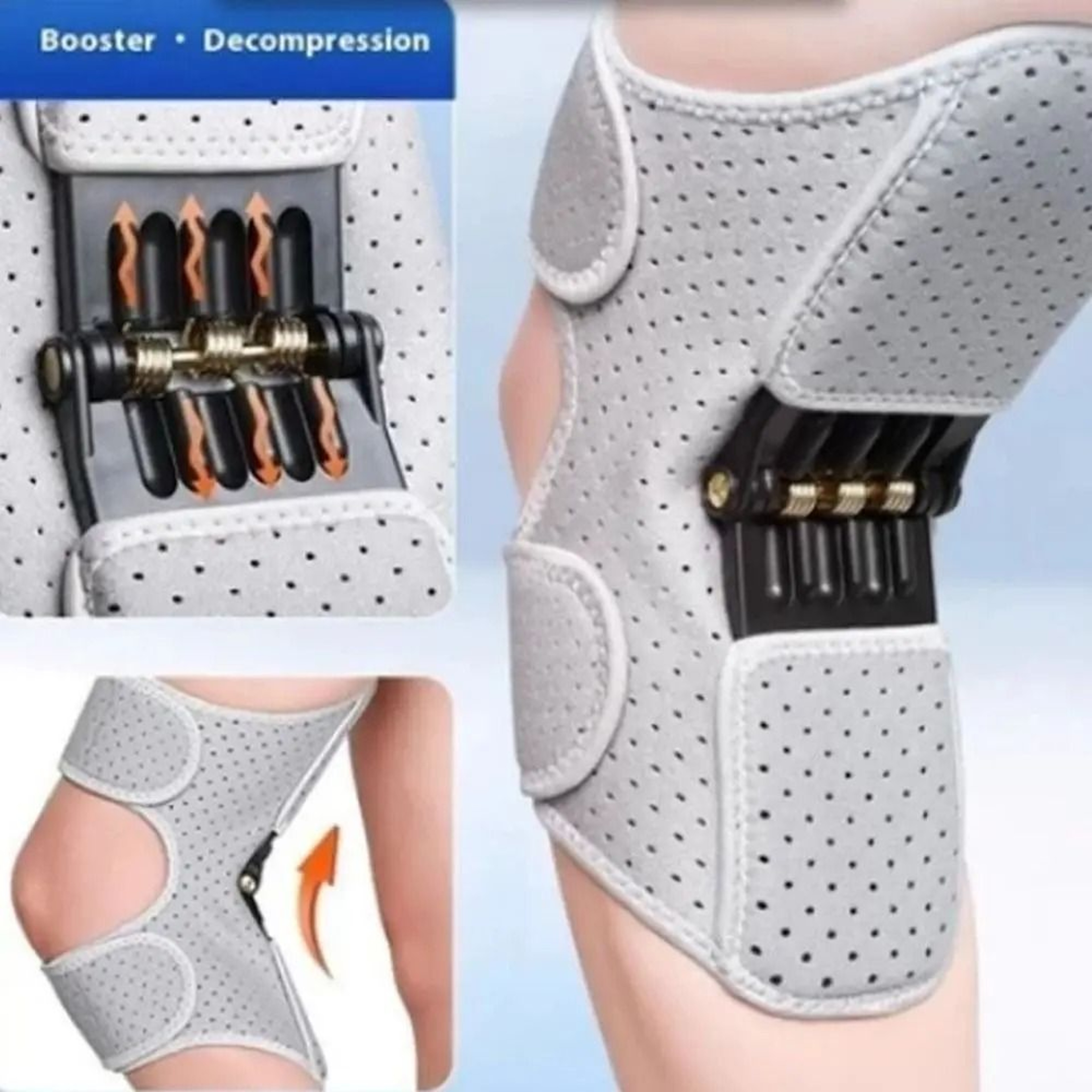 Knee Assistive Device With Rebound Springs Non Slip Adjustable Knee Booster Support Brace 1