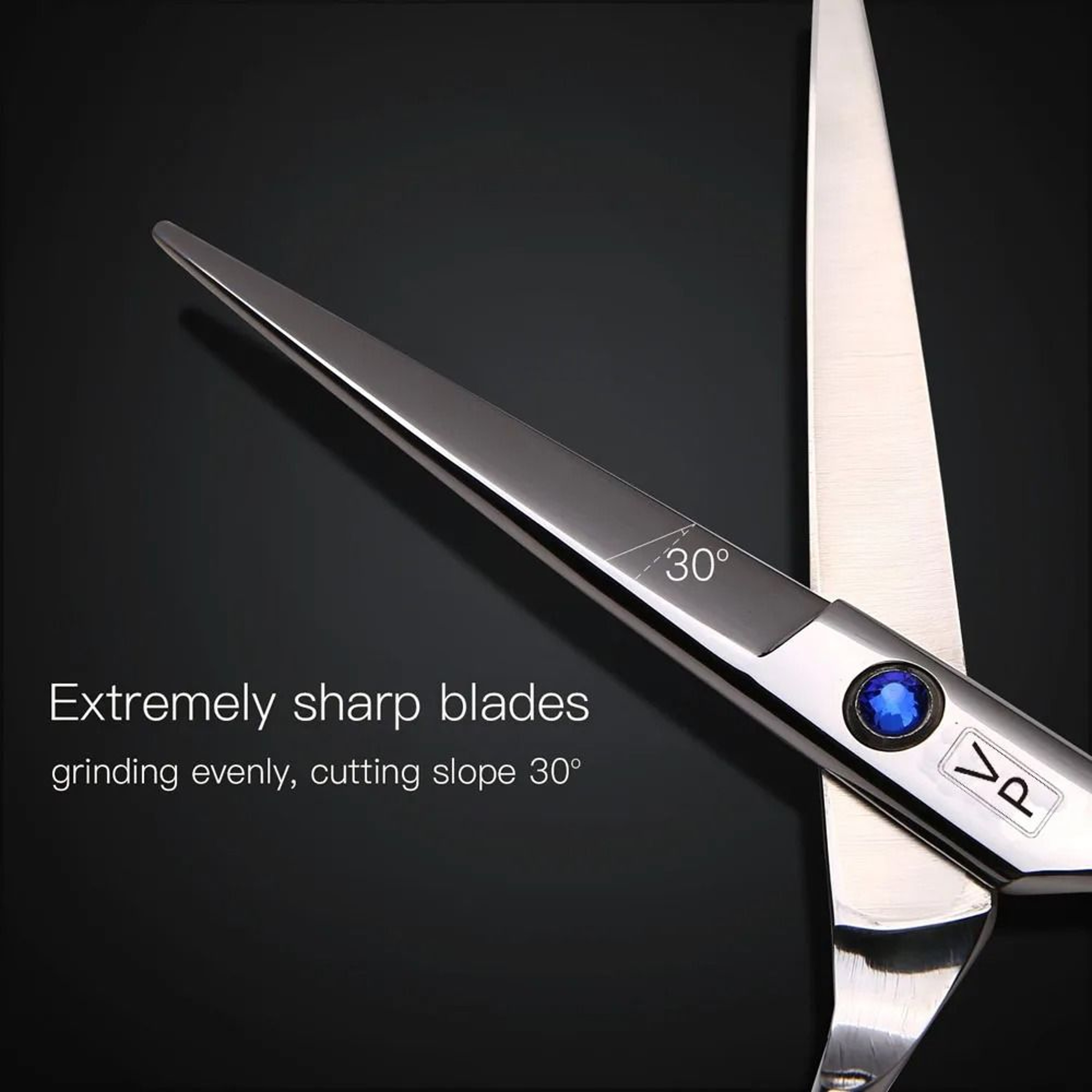 VP 6 Inch Stainless Steel Cutting And Thinning Scissors For Hair 2