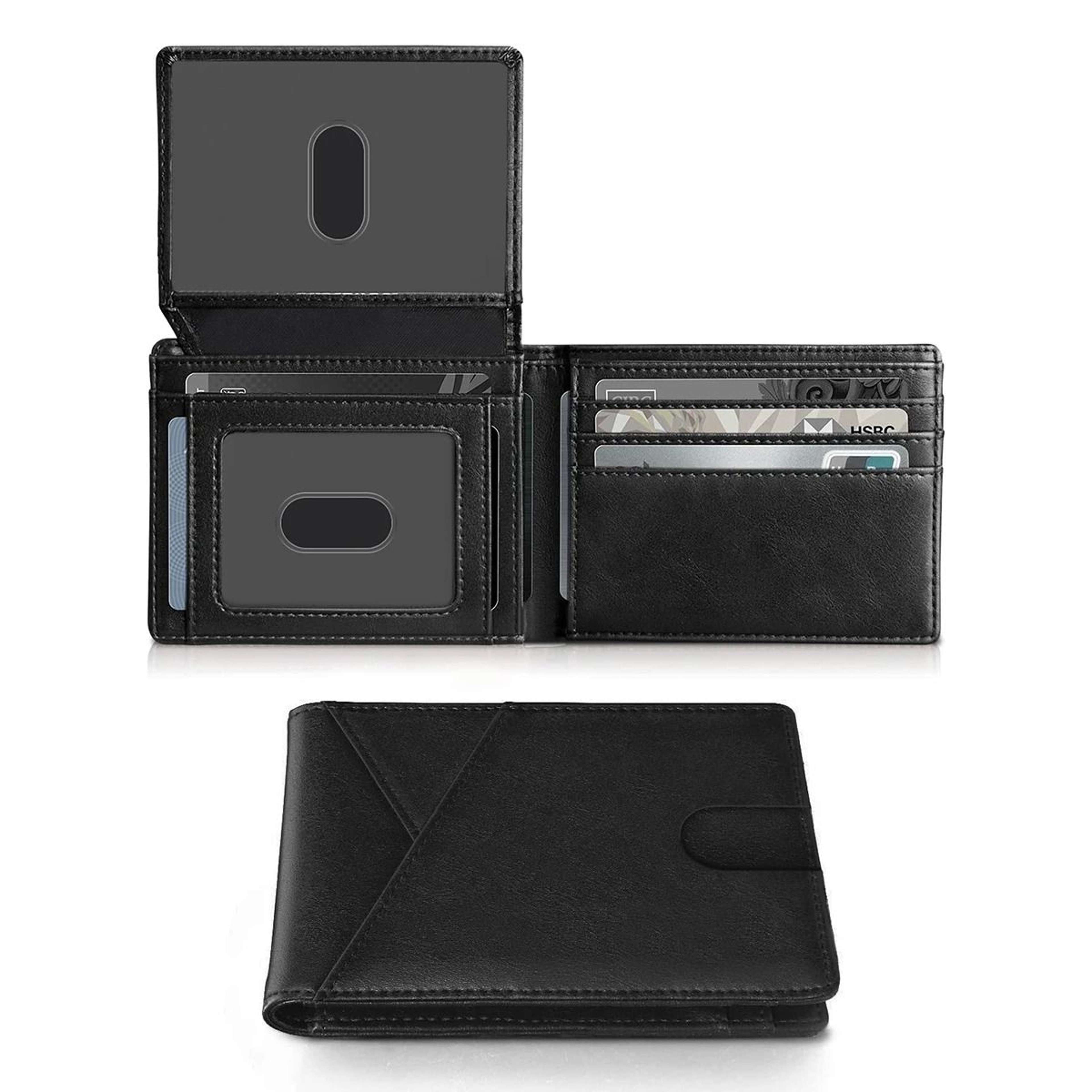 RFID Ultra Thin Carbon Fiber Trifold Wallet With 8 Card Slots 7
