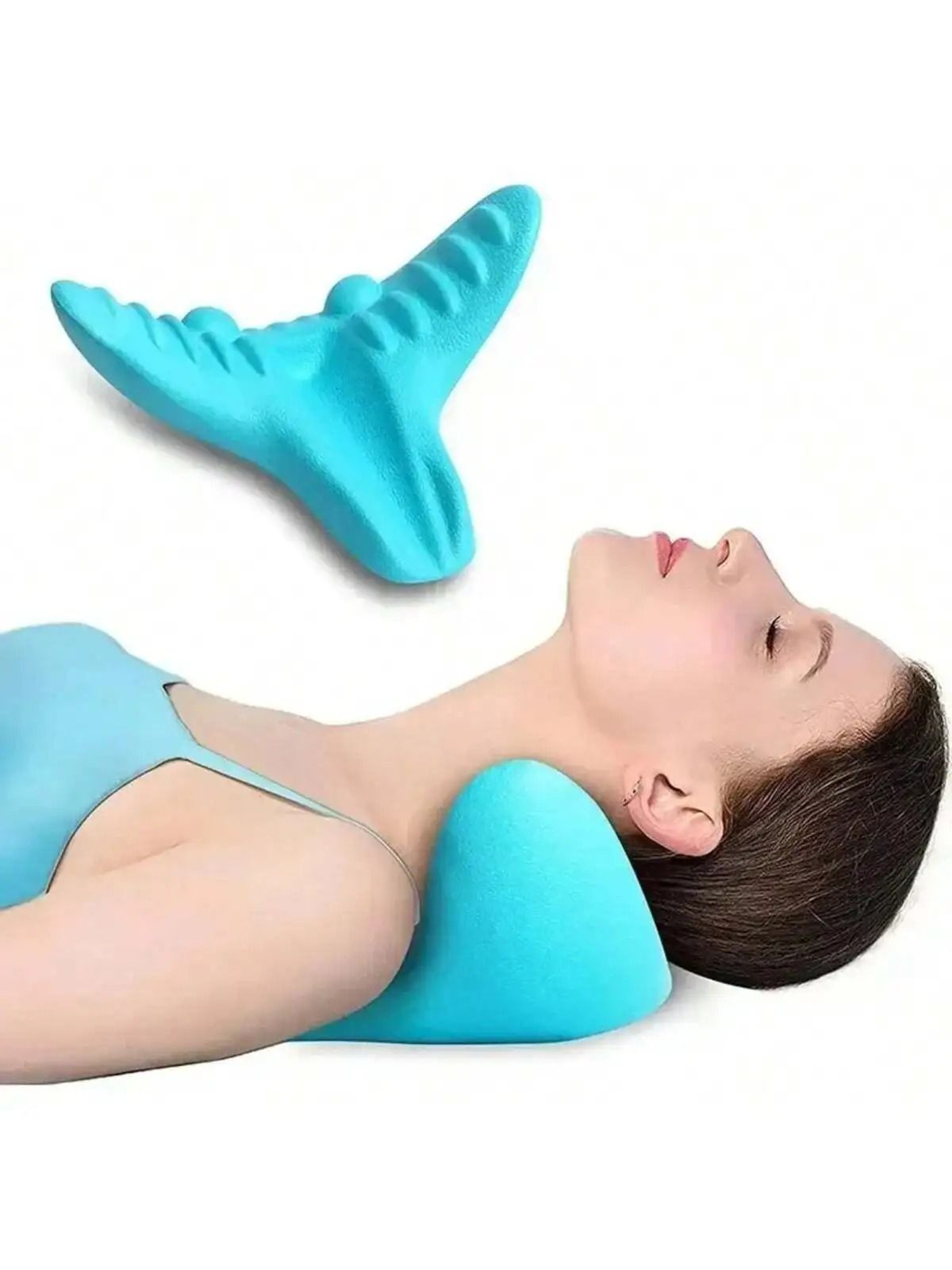 Cervical Traction Neck Relaxer Pillow For Spine Alignment And Muscle Relief 1