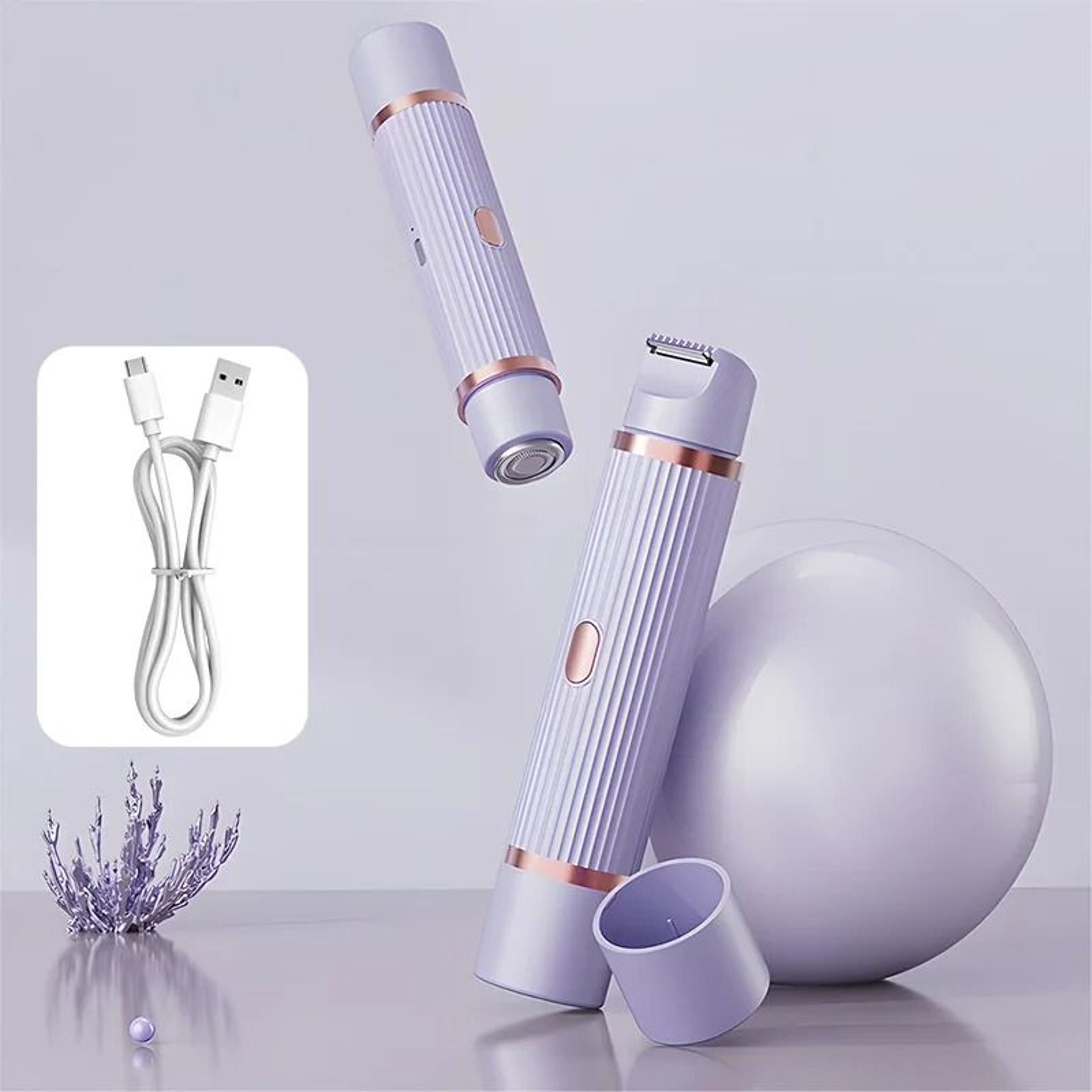 D0AB Electric Trimmer Shaver Women Waterproof Wet Dry Body Hair Trimmer 15
