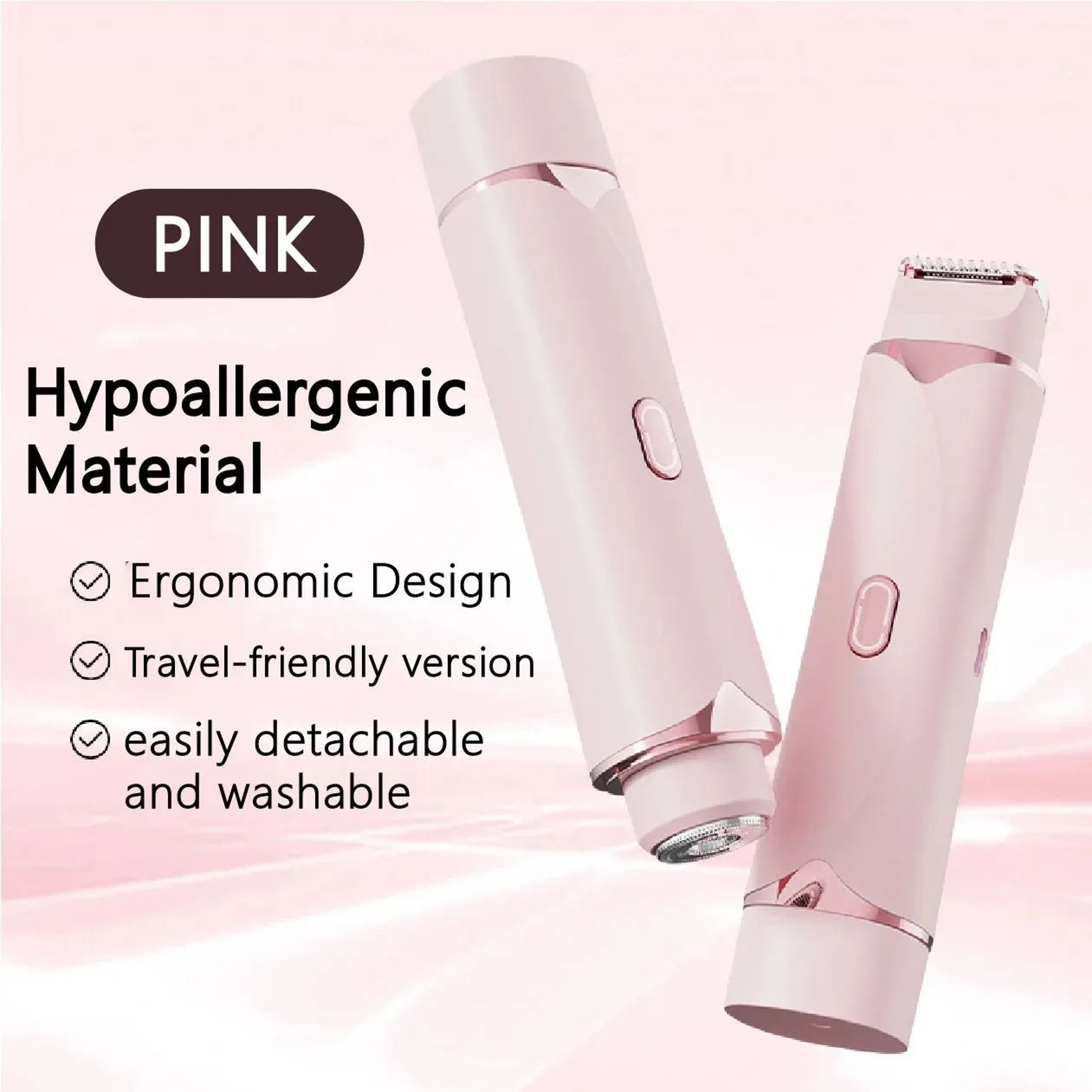 D0AB Electric Trimmer Shaver Women Waterproof Wet Dry Body Hair Trimmer 17