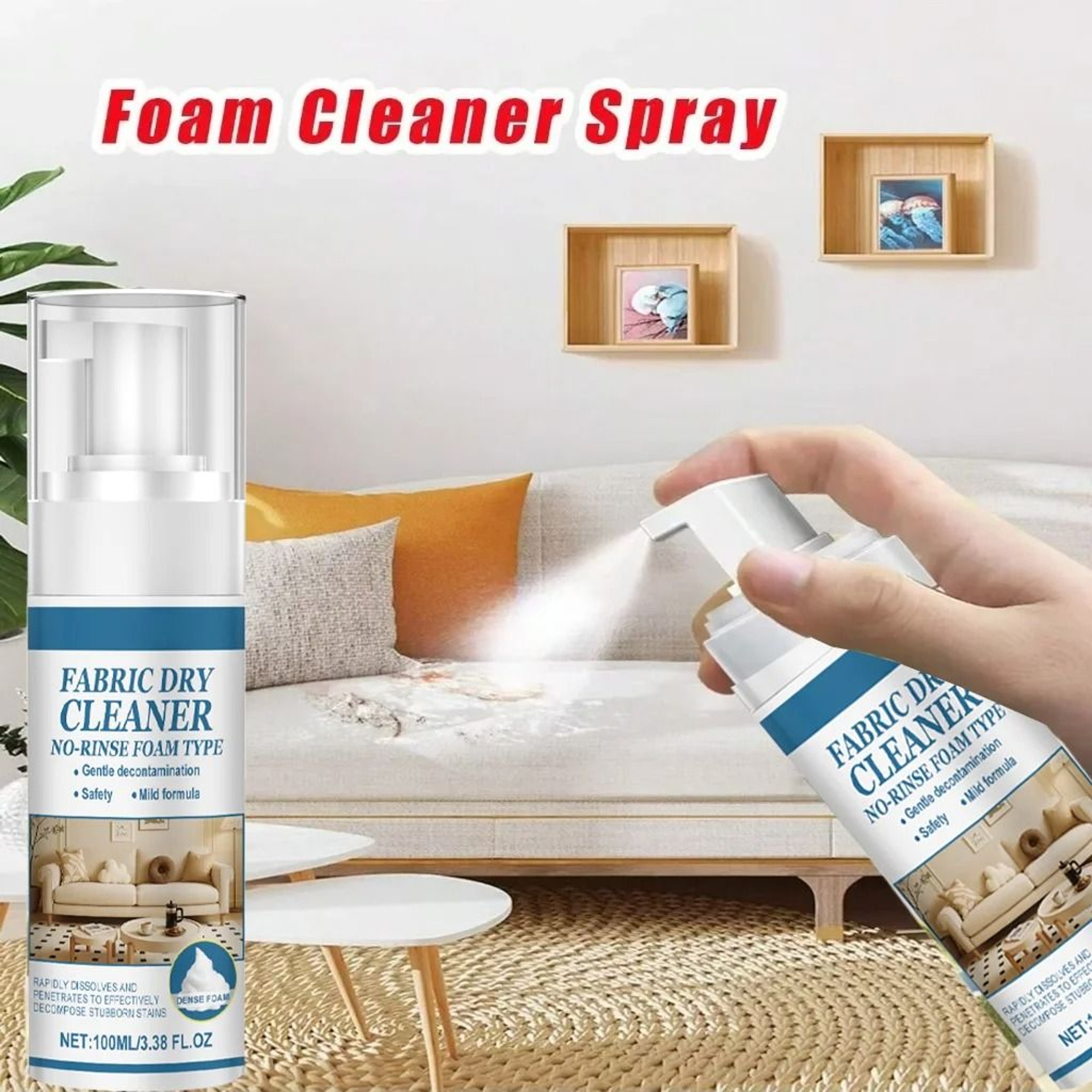 Fabric Sofa Foam Dry Cleaner Multi Functional Carpet And Clothing Stain Remover 1