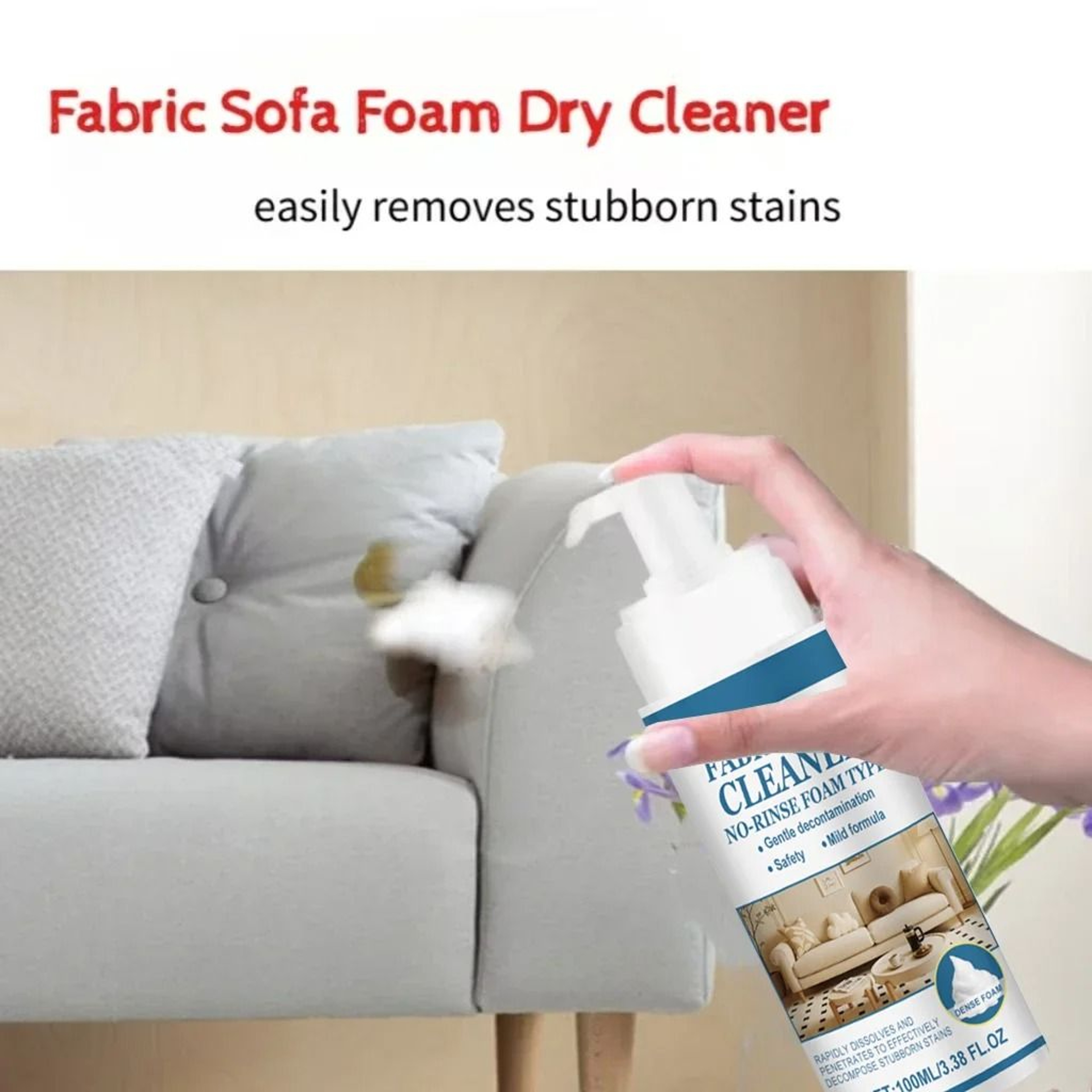Fabric Sofa Foam Dry Cleaner Multi Functional Carpet And Clothing Stain Remover 2