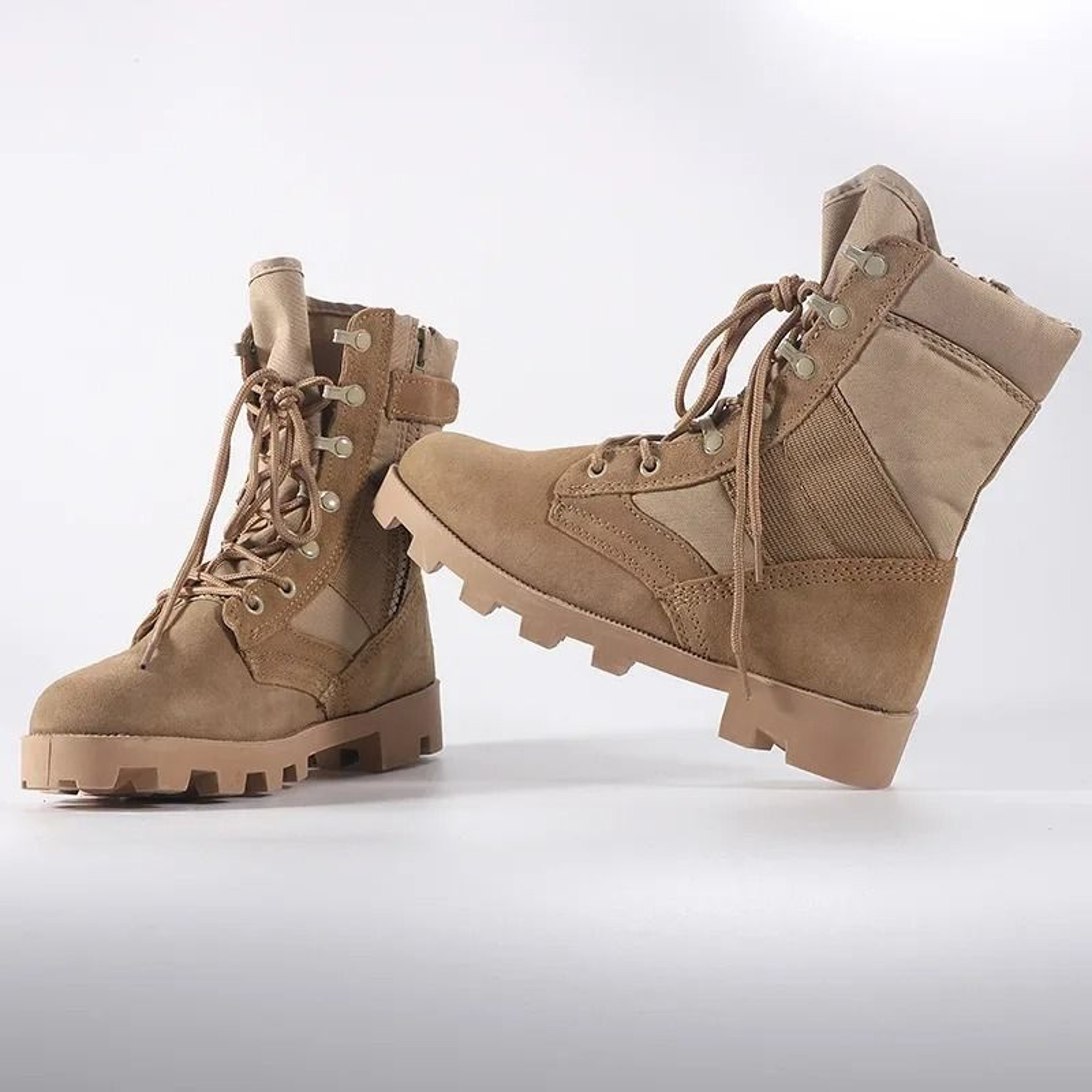 Mens Lace Up Waterproof Canvas Tactical Combat Desert Ankle Boots 14