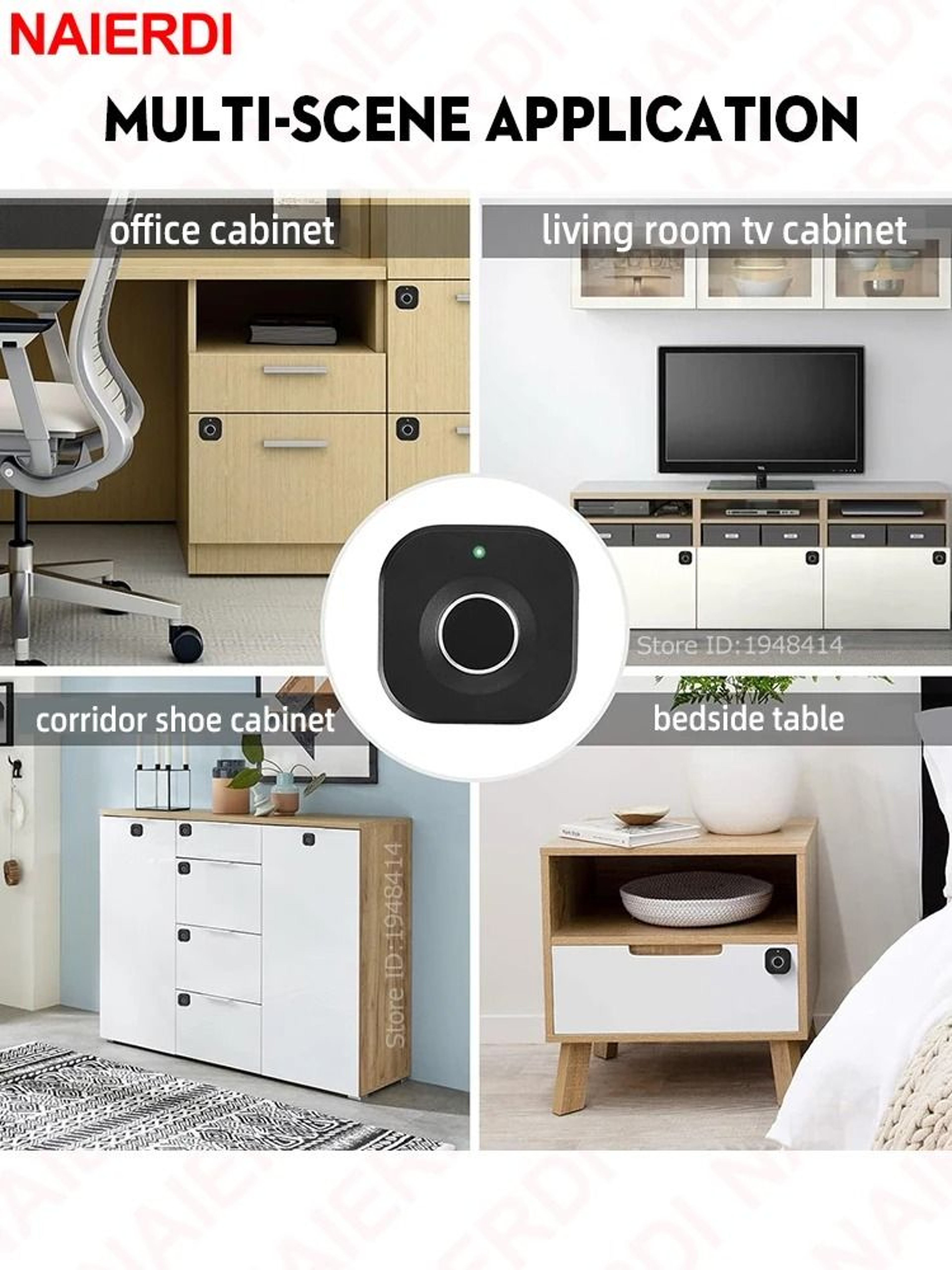 NAIERDI Smart Biometric Cabinet Lock Smart Fingerprint Keyless Lock For Lockers Drawers 4
