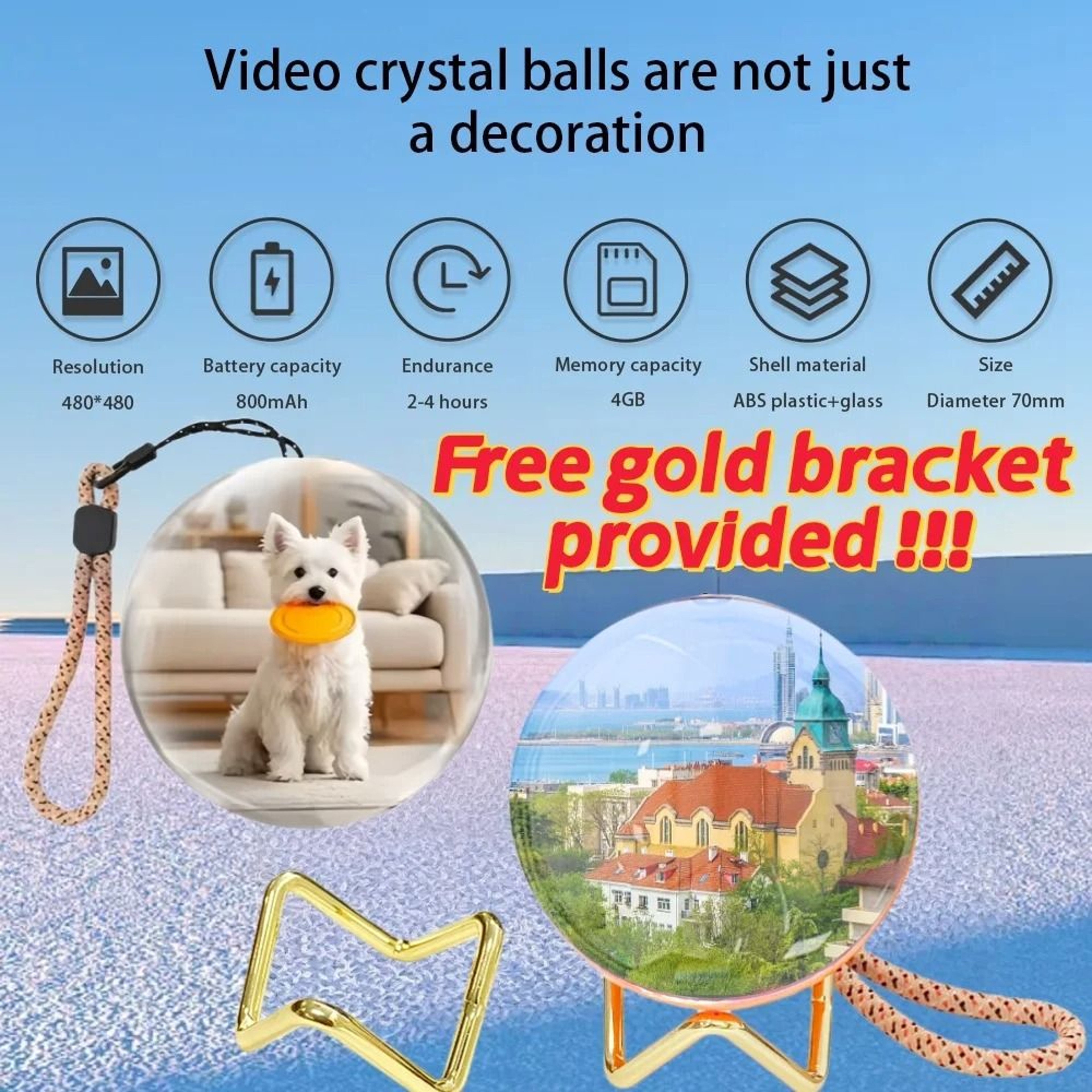Customizable Video Glass Ball DIY Art Lamp With Detachable Spherical Pixel Display And Sound 1