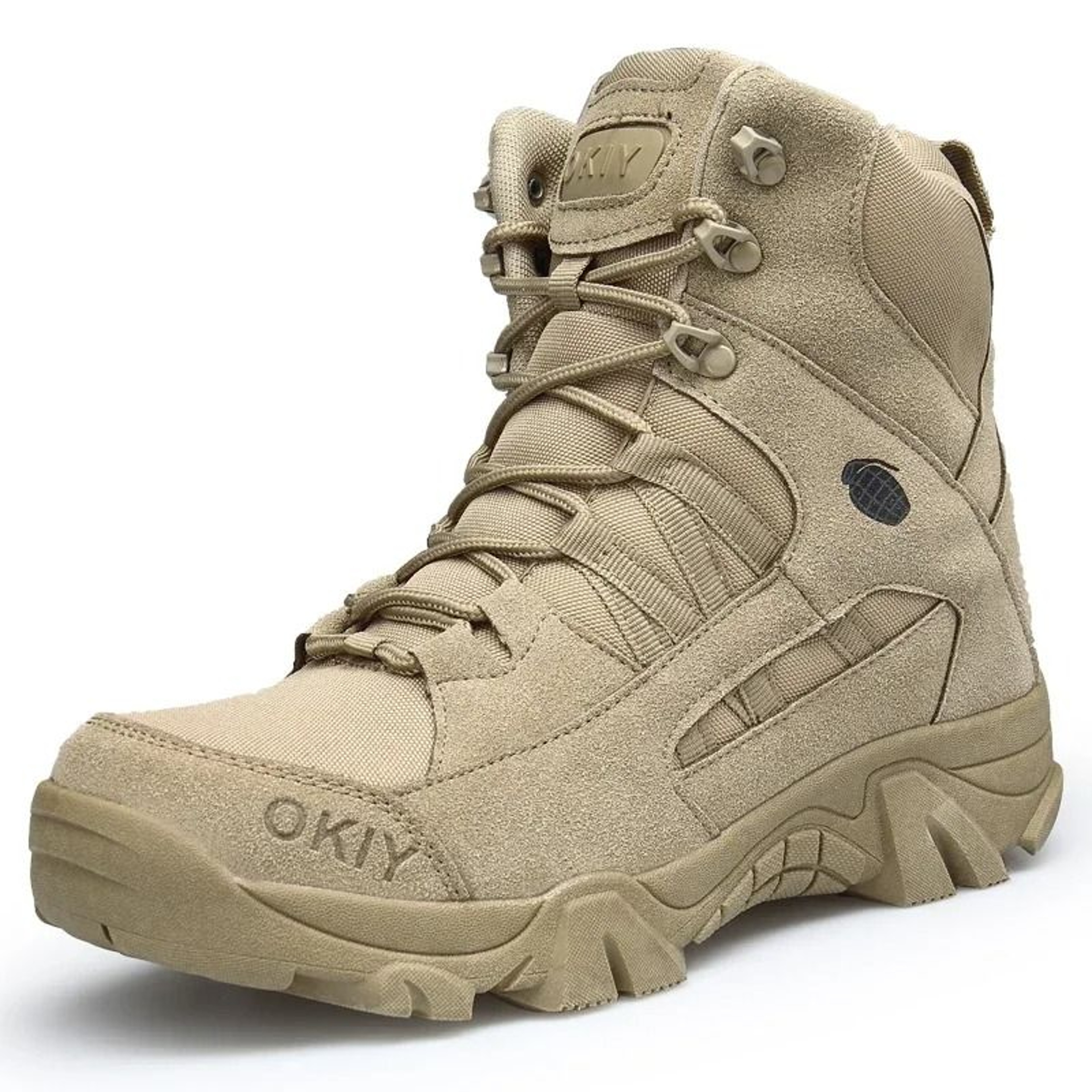 Mens Tactical Boots Lace Up Breathable Army Desert Hiking Safety Hunting Motorcycle Shoes 7