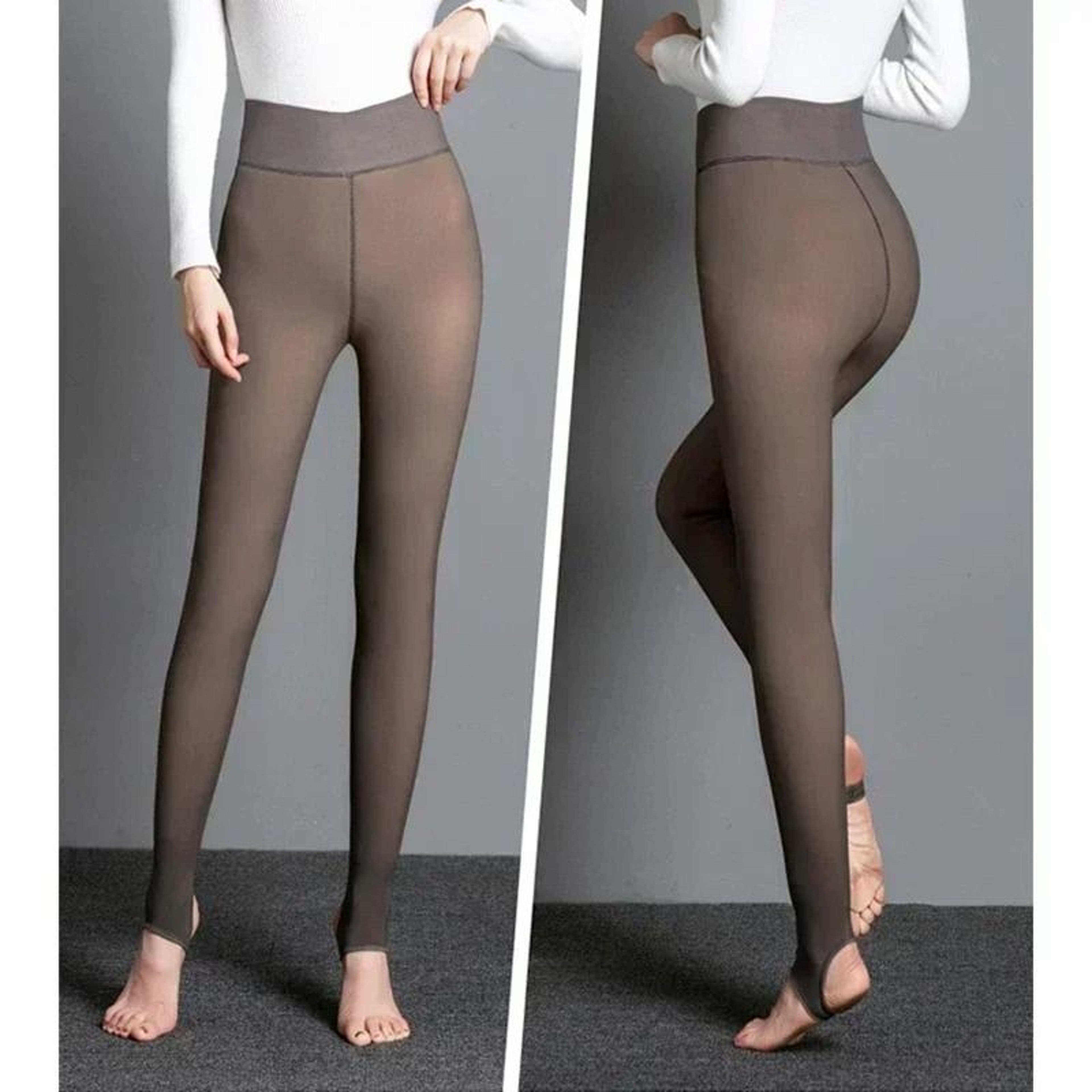 Hot Mesh Fleece Tights Warm Insulated Leggings Women 3