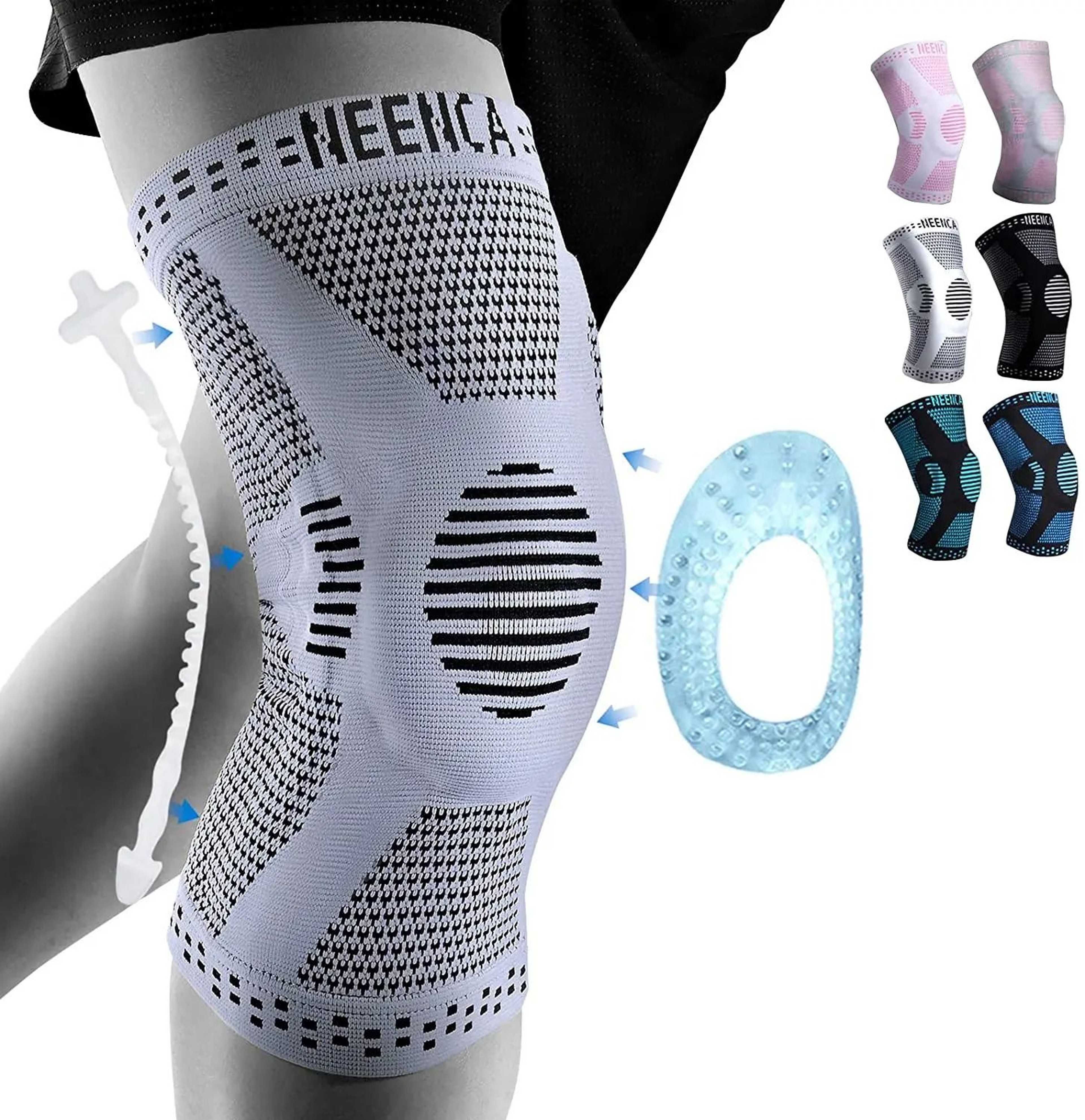 NEENCA Copper Knee Brace With Patella Gel Pad And Side Stabilizers For Pain Relief And Sports Suppo 8