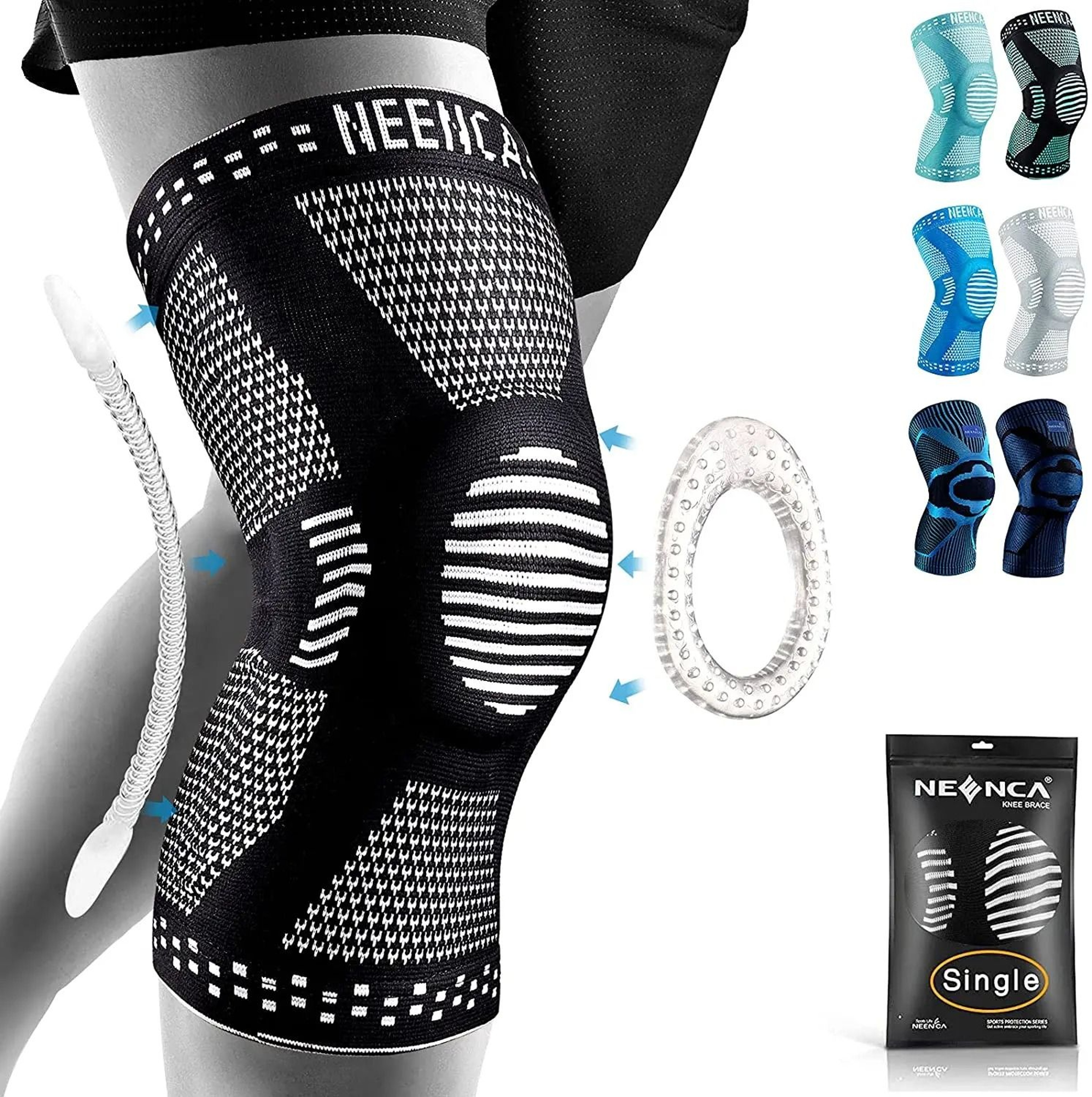 NEENCA Knee Brace Support With Side Stabilizers And Patella Gel Pad 10