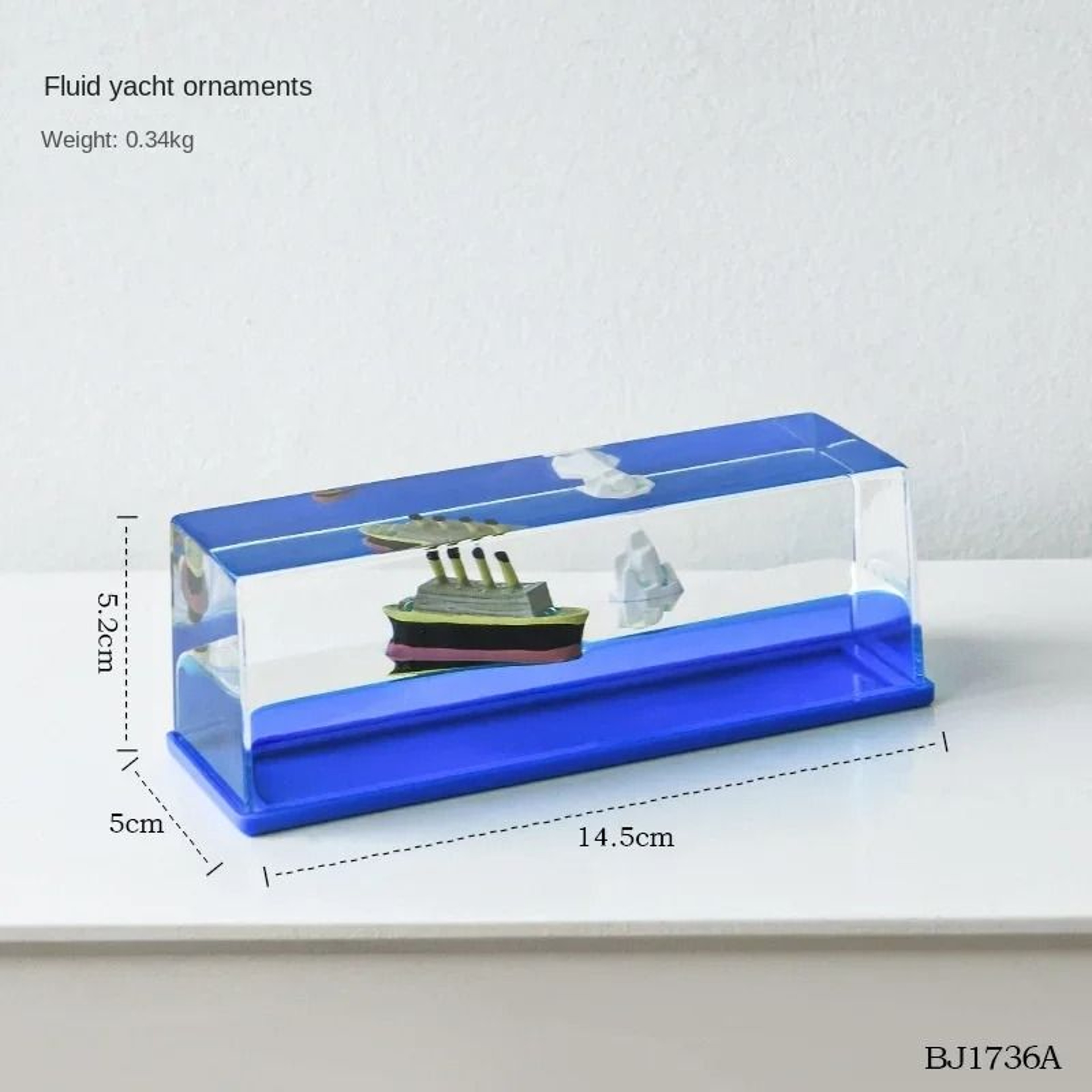 Floating Titanic And Black Pearl Ship Liquid Drift Bottle Desk And Home Decoration 7