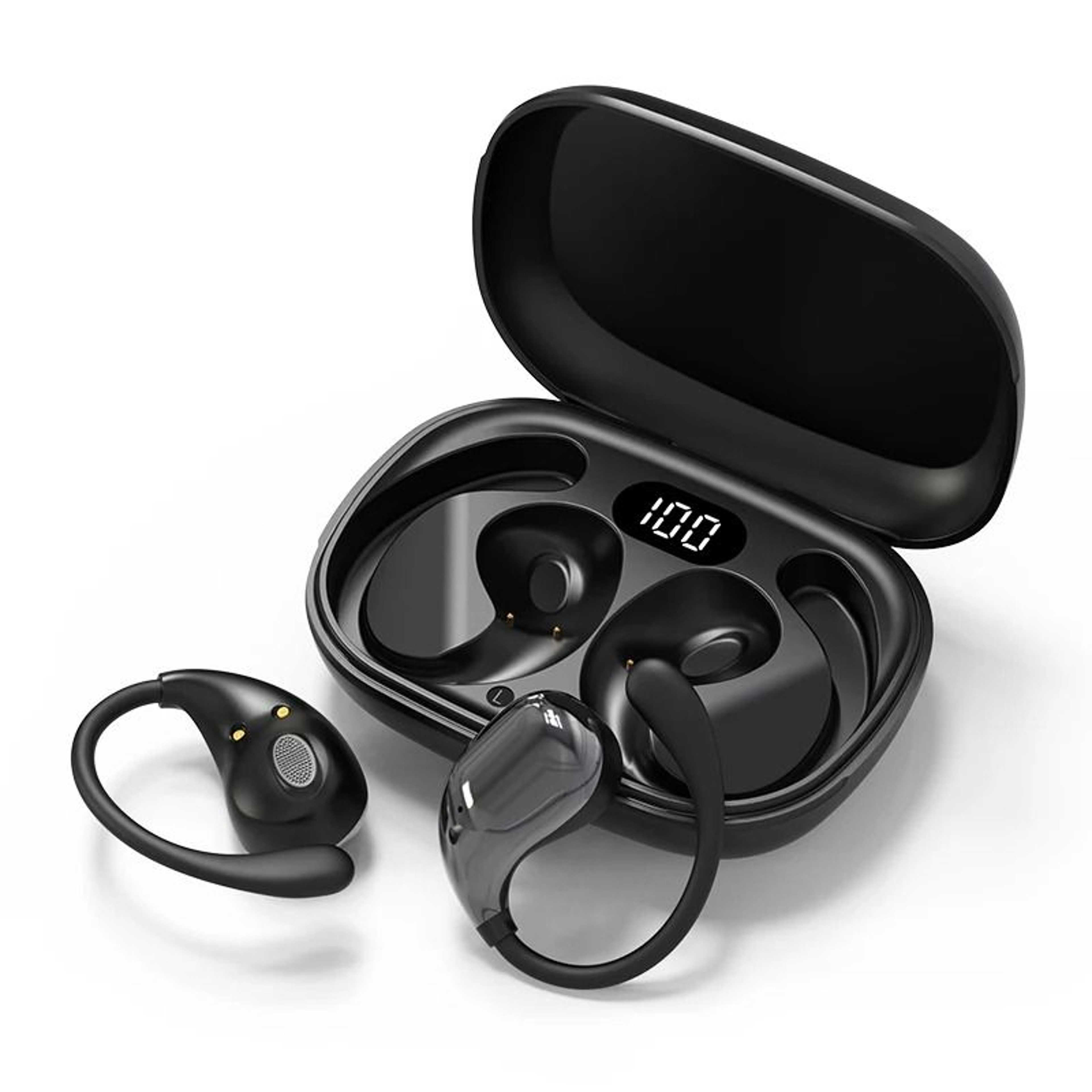 Bluetooth 54 Ear Hook Wireless Headphones With LED Display Waterproof TWS Earbuds 7
