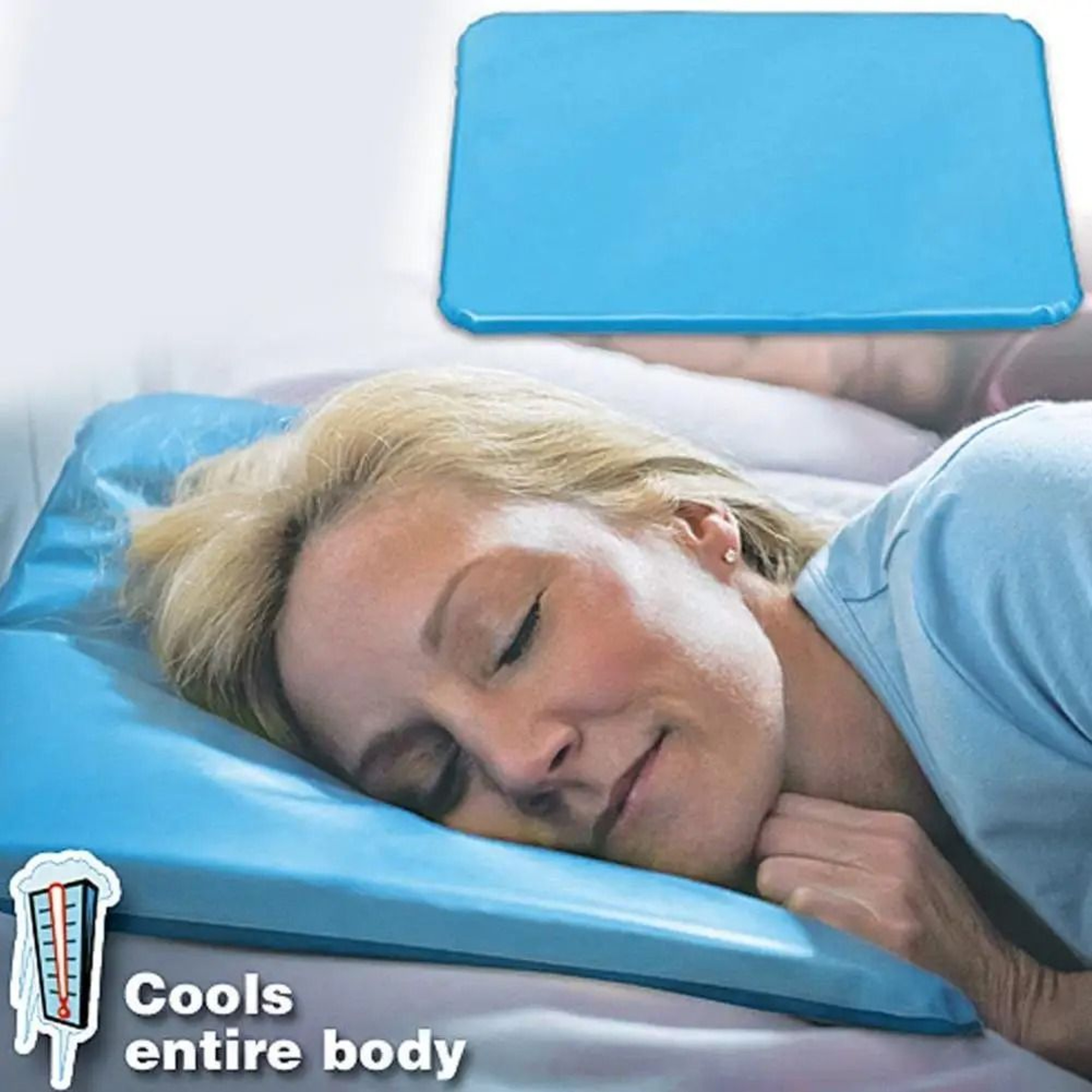 Cooling Gel Pillow Insert Summer Ice Therapy Sleep Aid 0