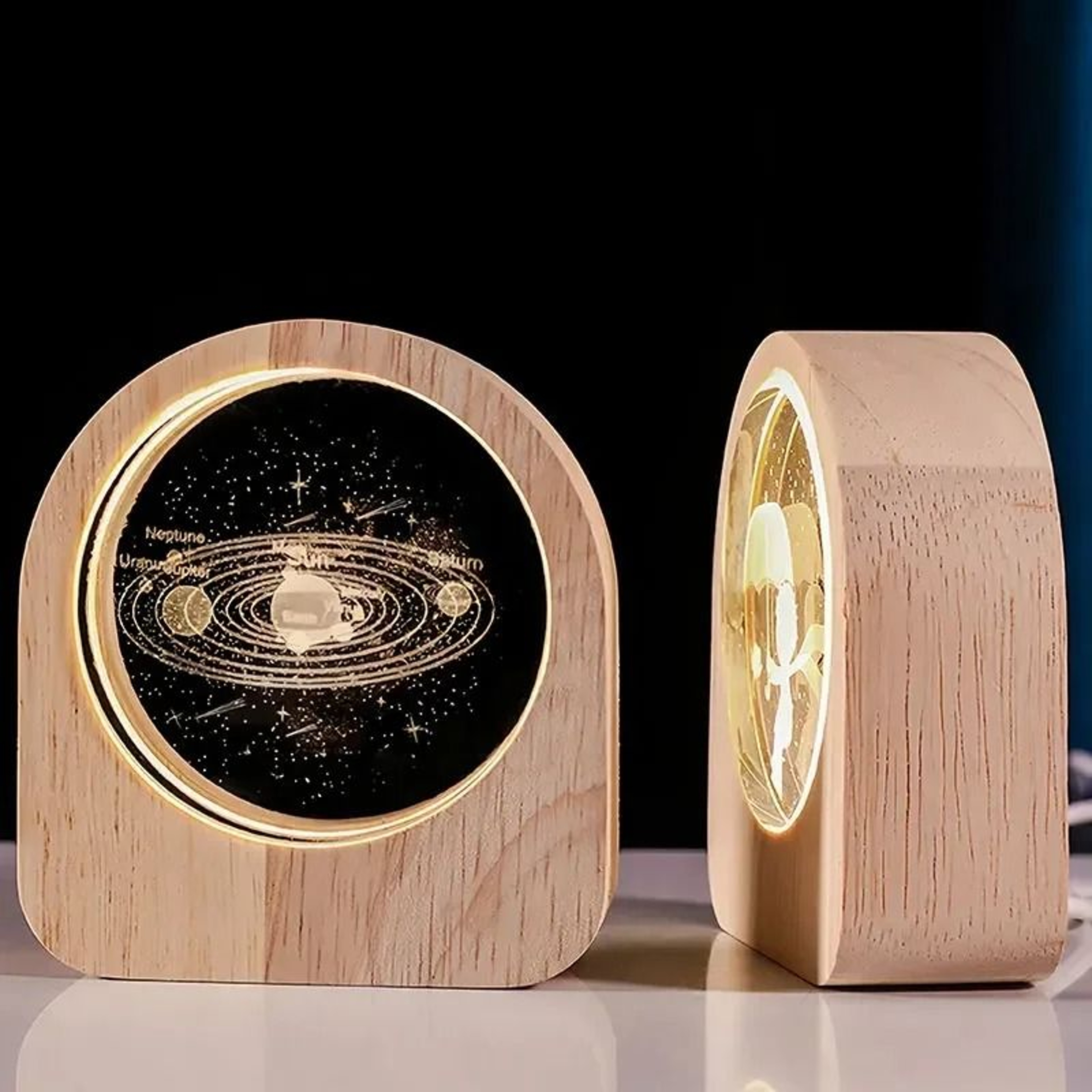 3D Crystal Glass Solar System Laser Engraved Astronomy Decoration Gift 1