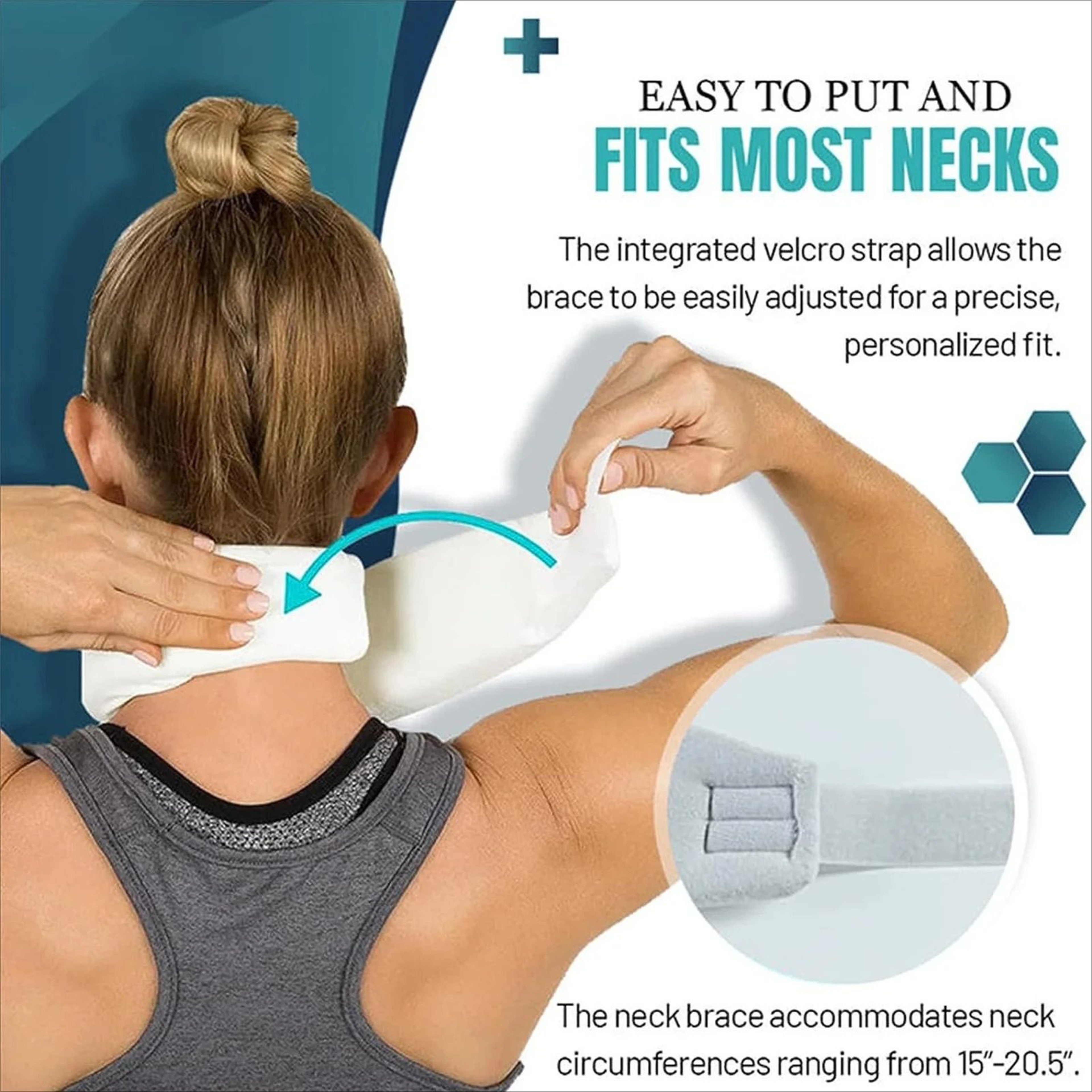 Soft Foam Neck Brace Support With Adjustable Fit And Replacement Cover For Travel Home Or Office 1