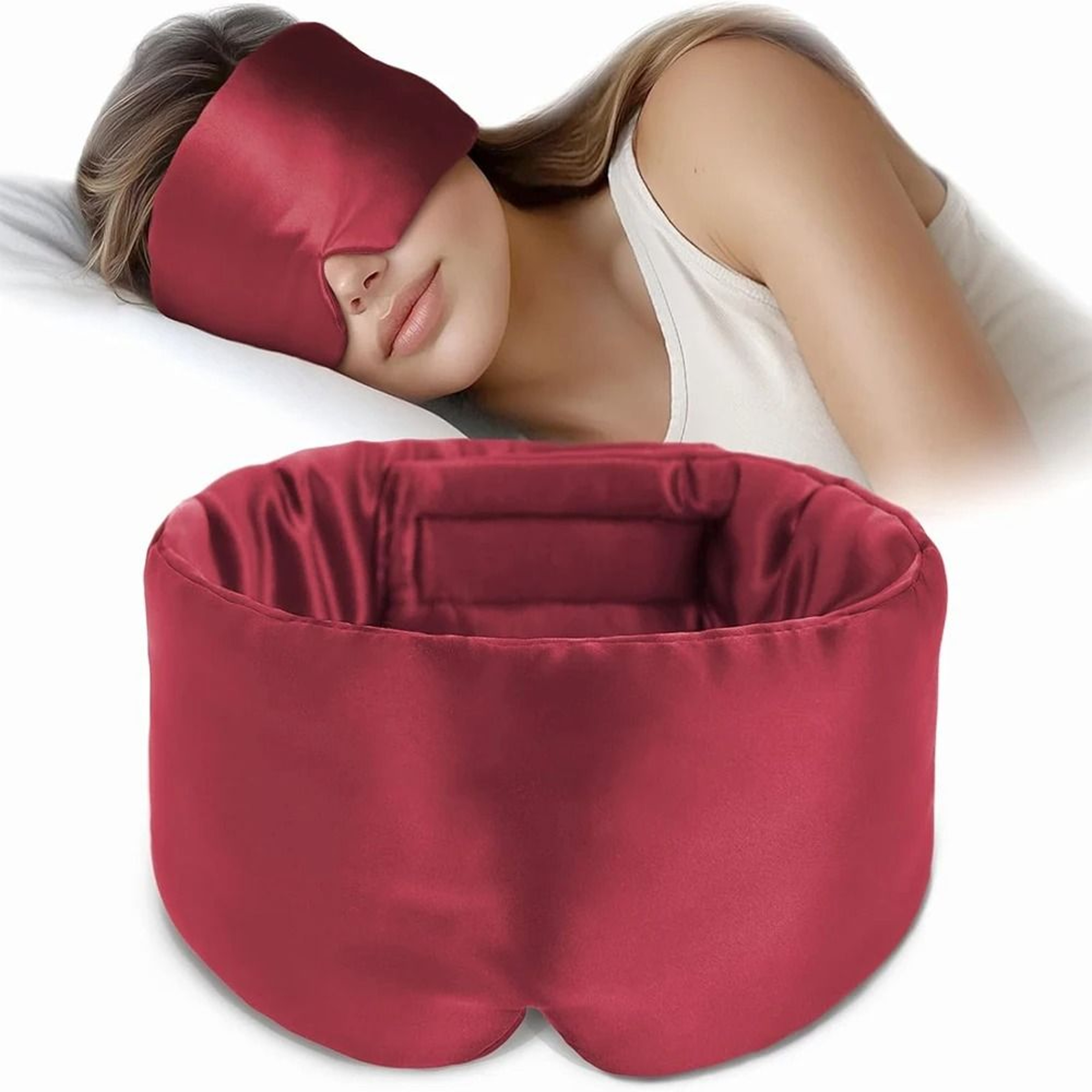 Silk Sleep Mask With Adjustable Fit 100 Percent Mulberry Silk Eye Cover For Wrinkle Prevention And  0