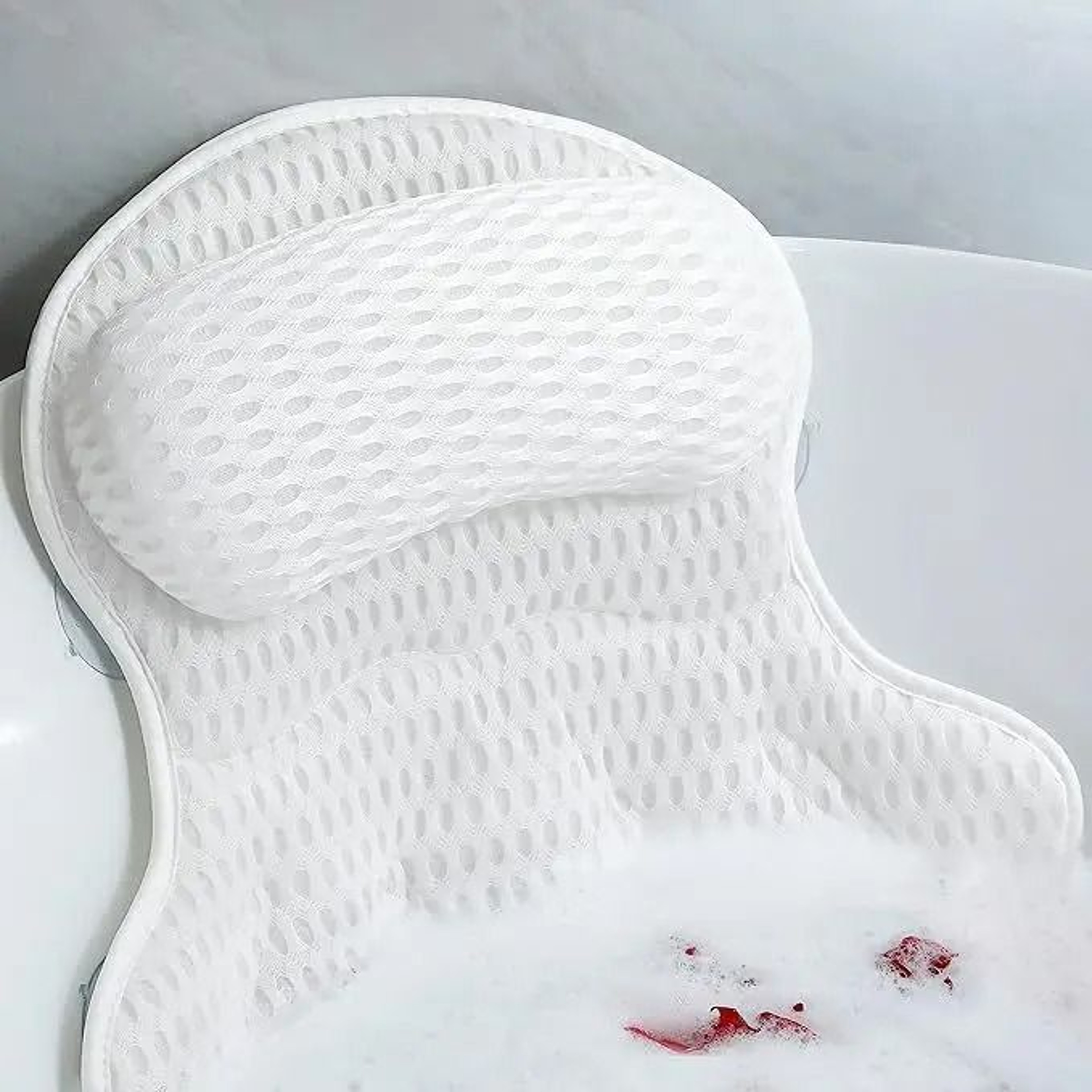 Bath Pillow Luxury 4D Mesh Tub Pillow For Neck Back And Head Support 2