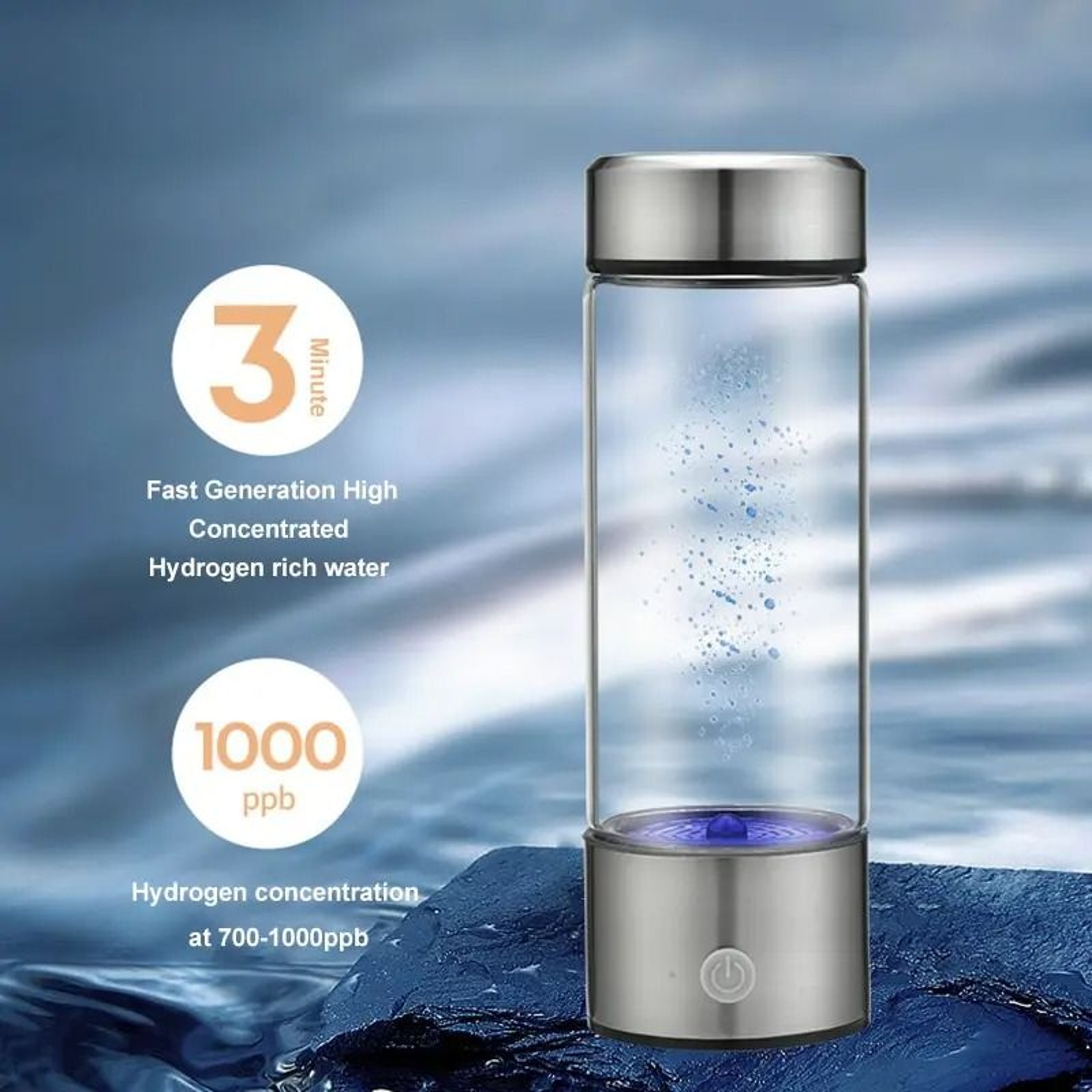 450ML Portable Hydrogen Water Generator With High Concentration In 3 Minute Mode 1