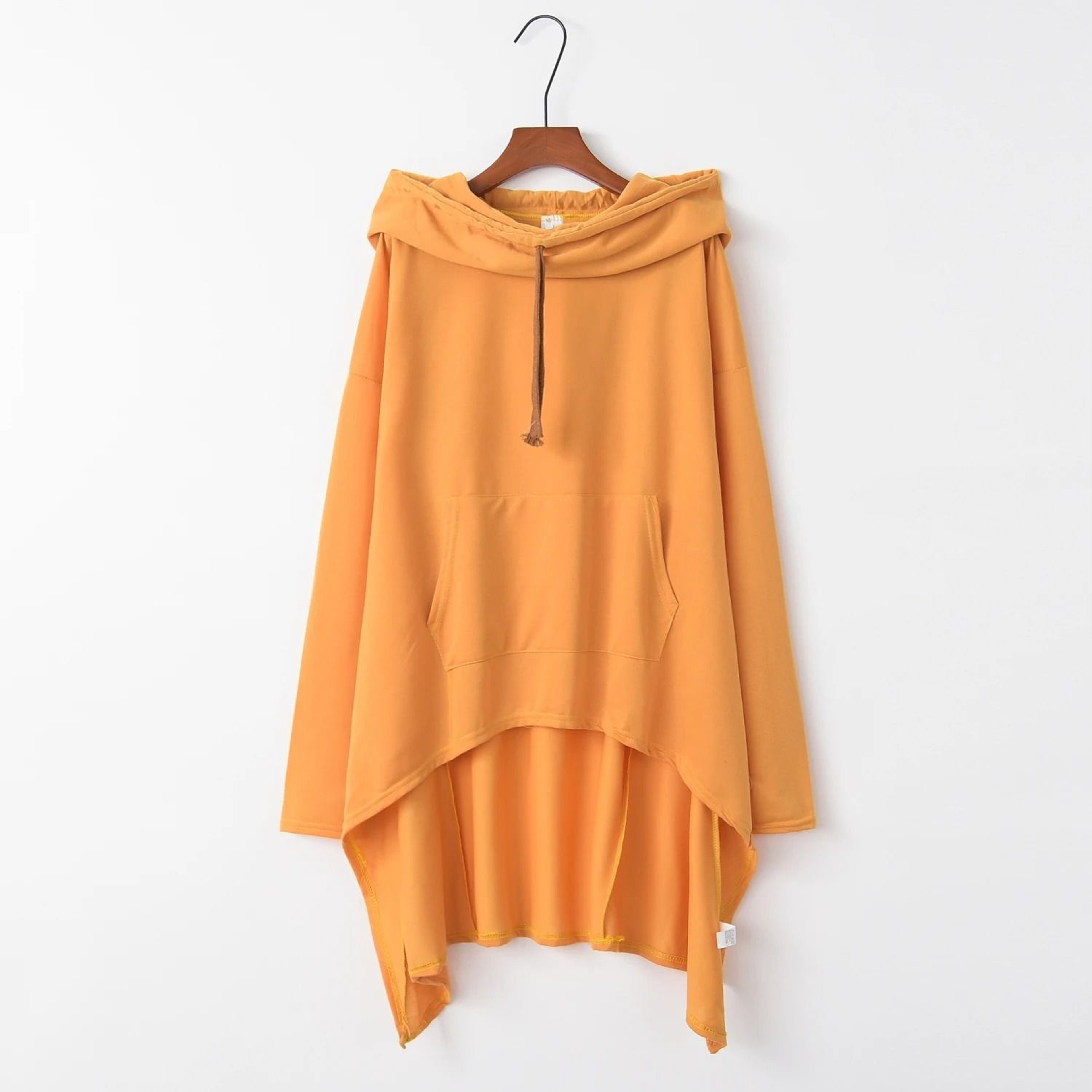 Women Long Oversized Hoodie Casual Solid Color Pullover With Plus Sizes S To 5XL 12