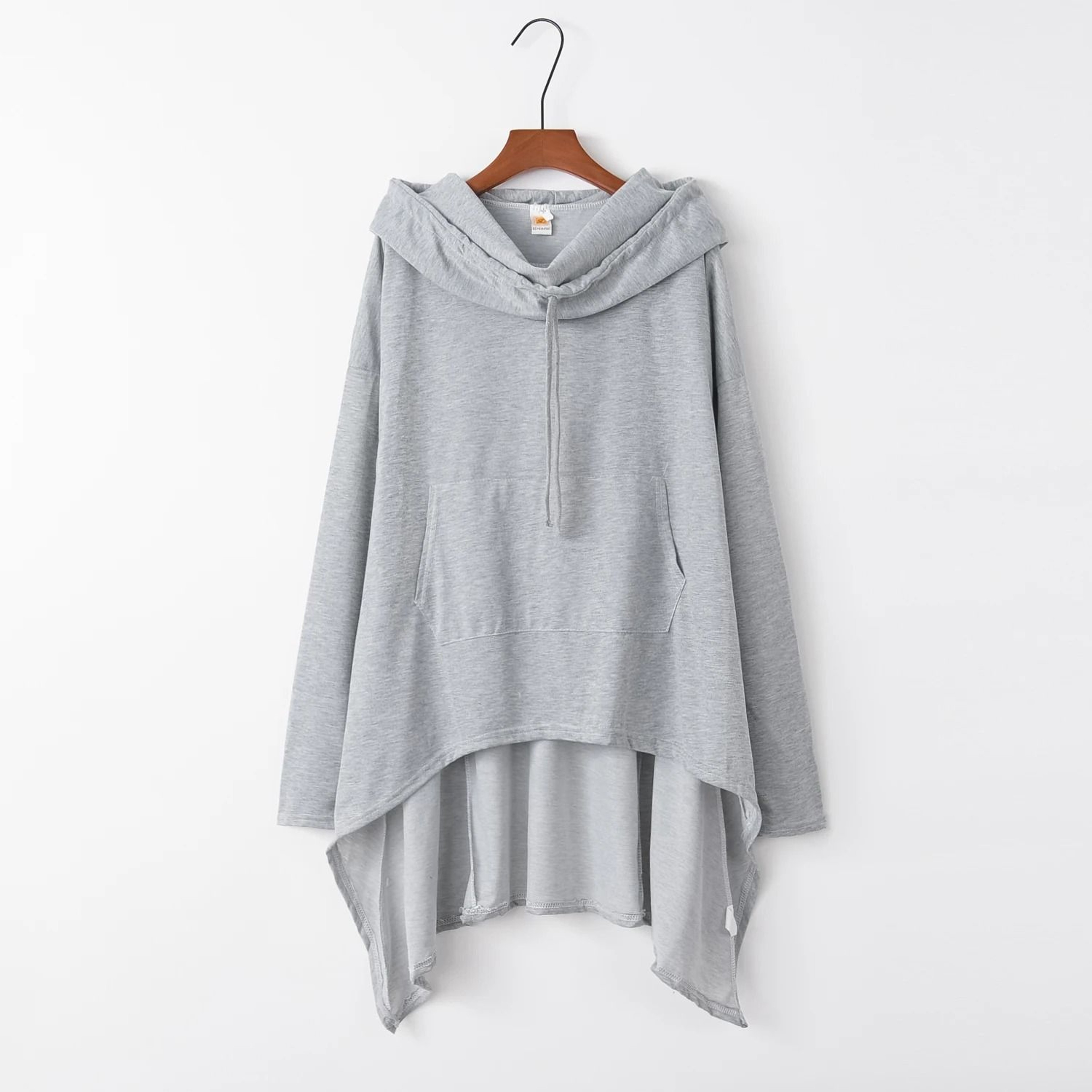 Women Long Oversized Hoodie Casual Solid Color Pullover With Plus Sizes S To 5XL 14