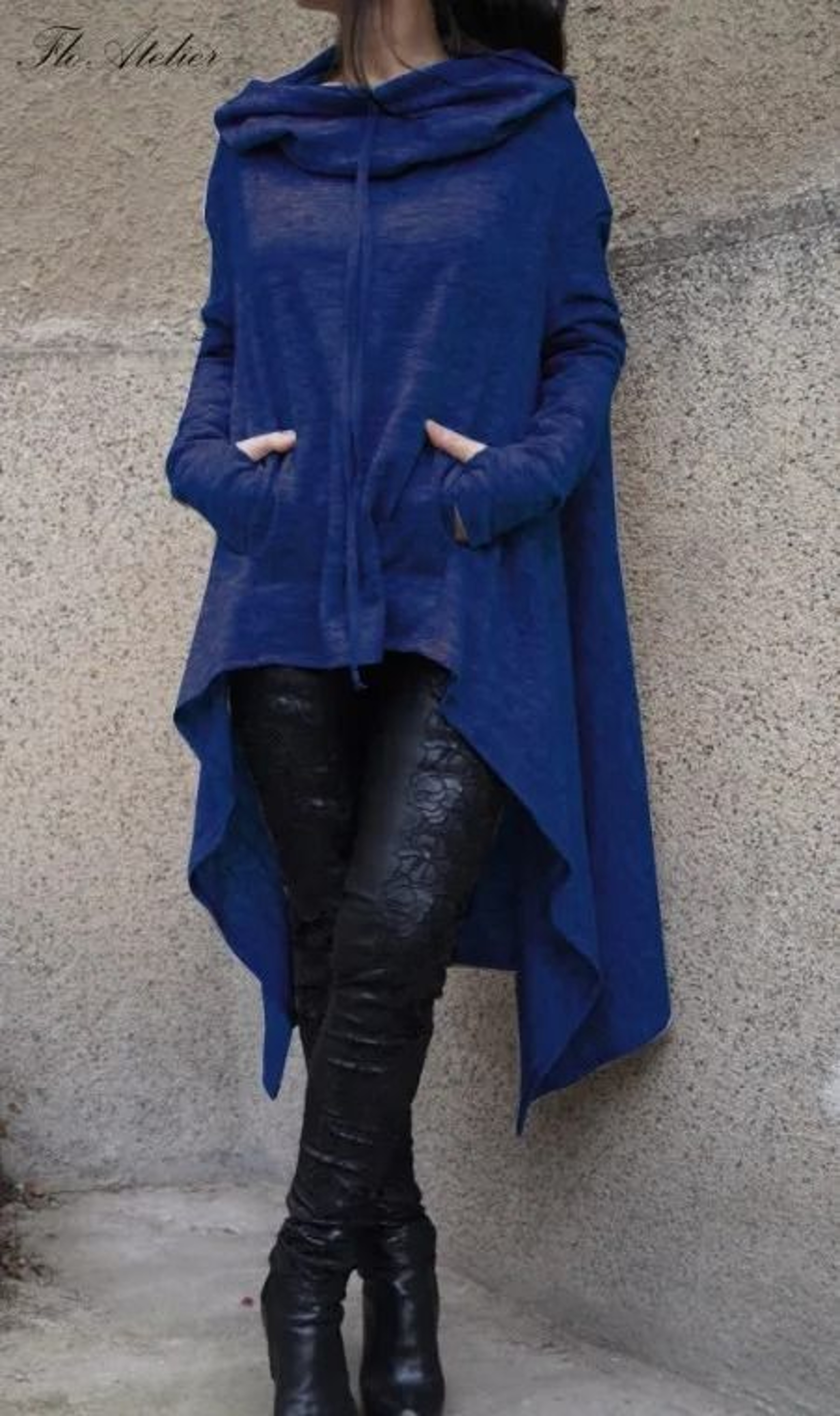 Women Long Oversized Hoodie Casual Solid Color Pullover With Plus Sizes S To 5XL 3