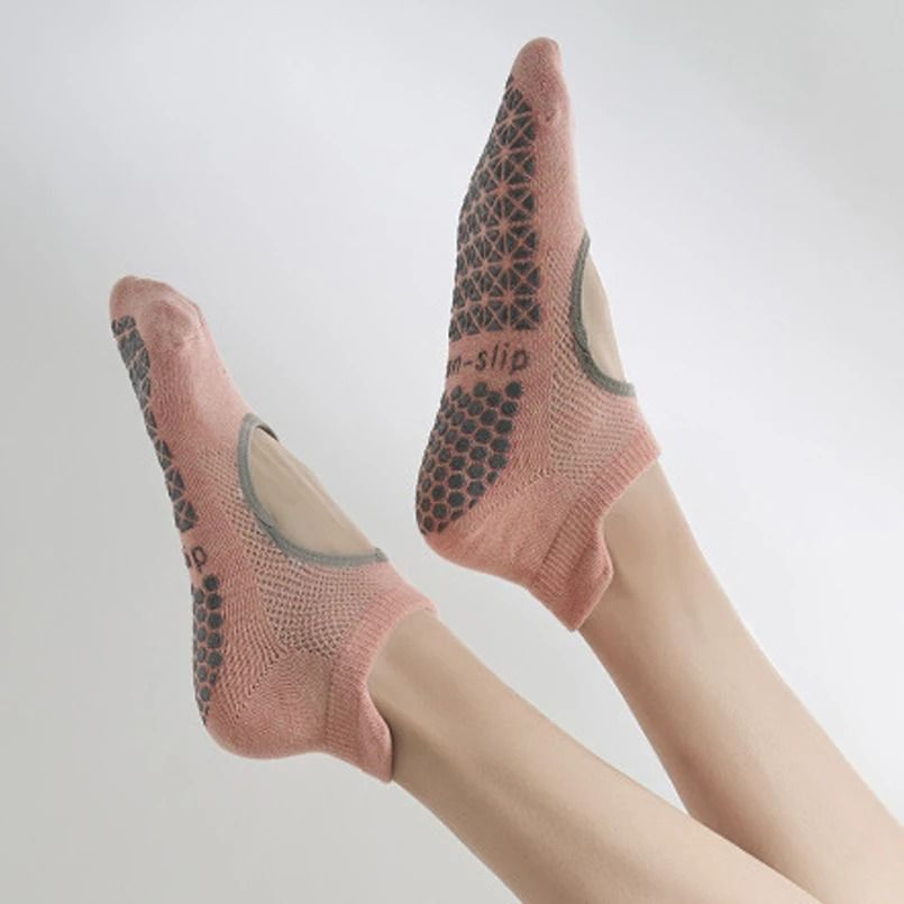 Women Hollow Out Pilates Socks With Silicone AntiSlip Grip For Yoga And Fitness 11