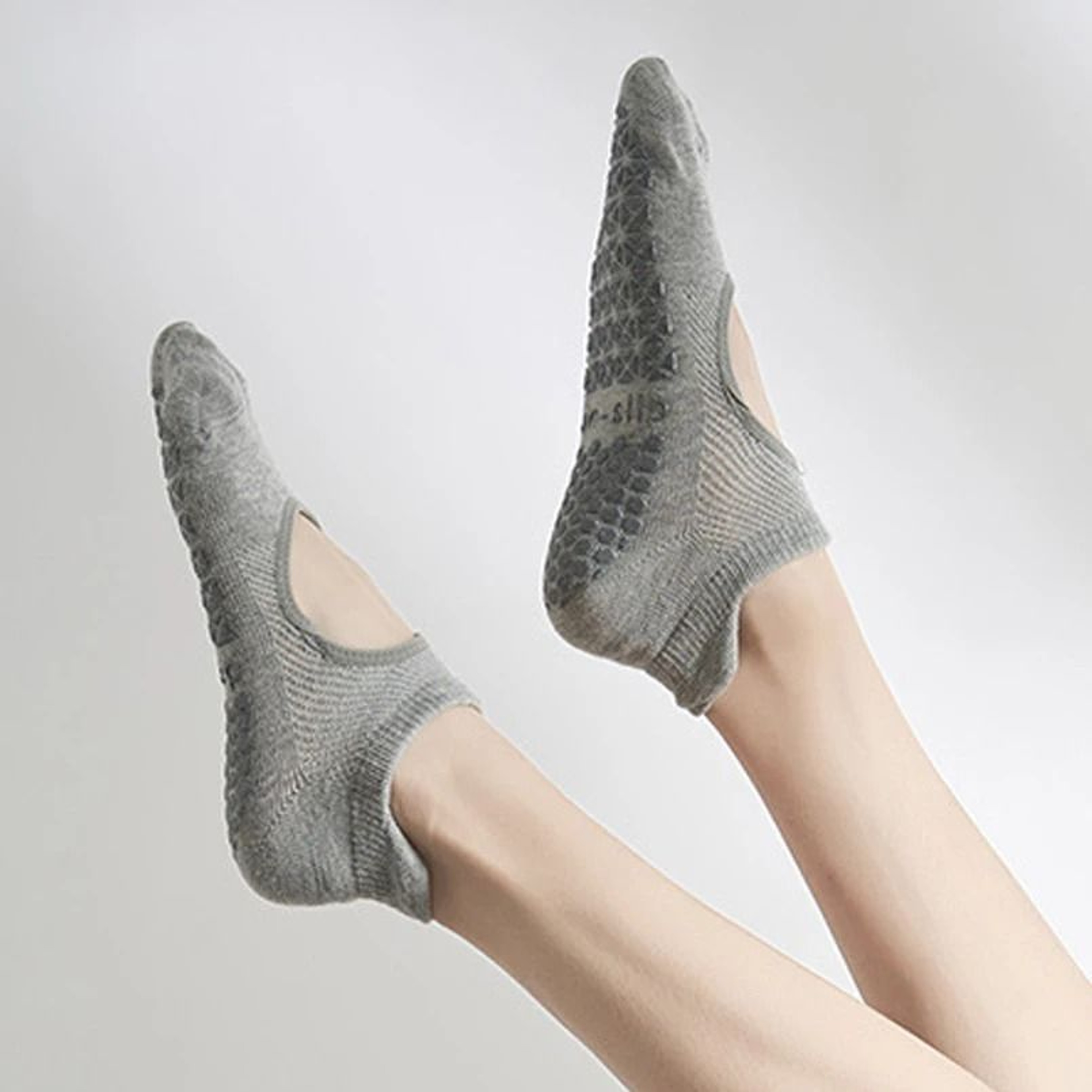 Women Hollow Out Pilates Socks With Silicone AntiSlip Grip For Yoga And Fitness 8